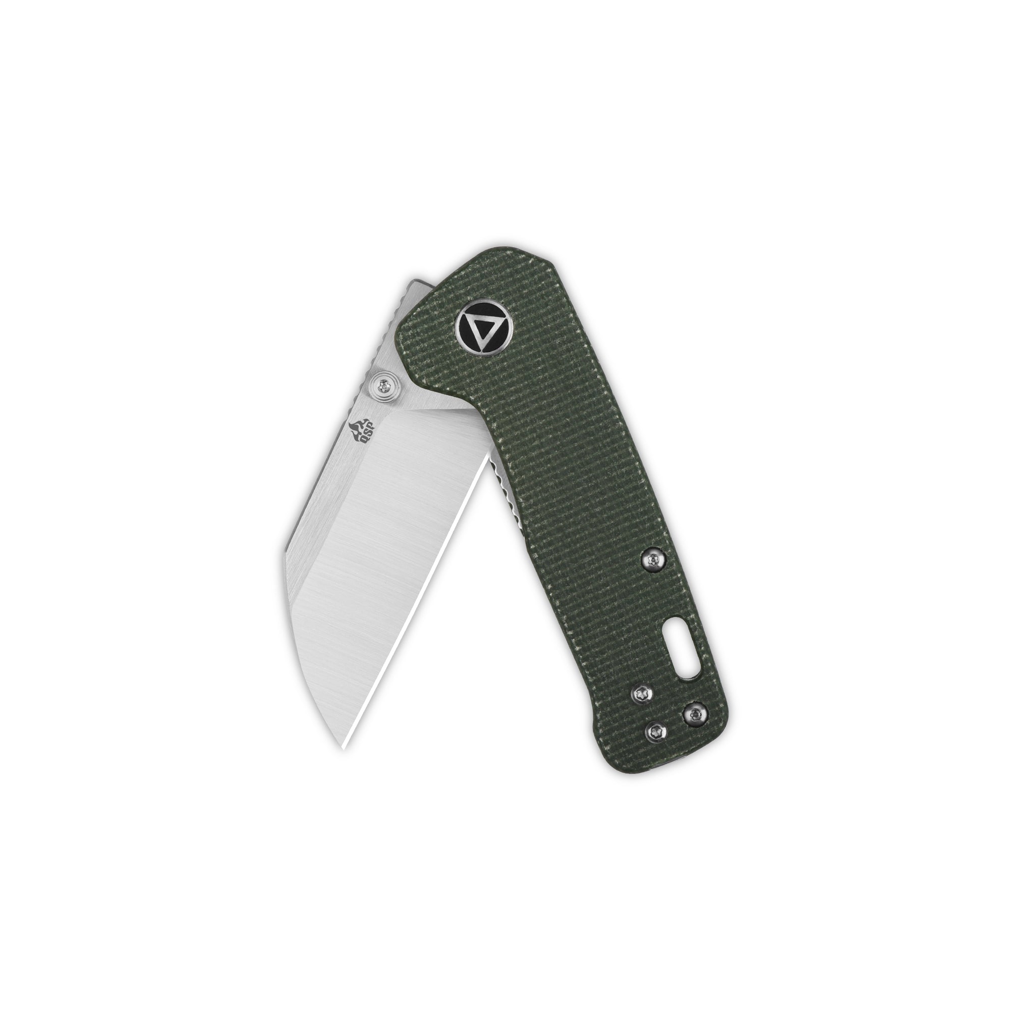 QSP Penguin Mini Liner Lock Pocket Knife - 14C28N Stainless Steel Blade & Micarta Handle - EDC Folding Knife for Camping, Hiking, and Everyday Carry
