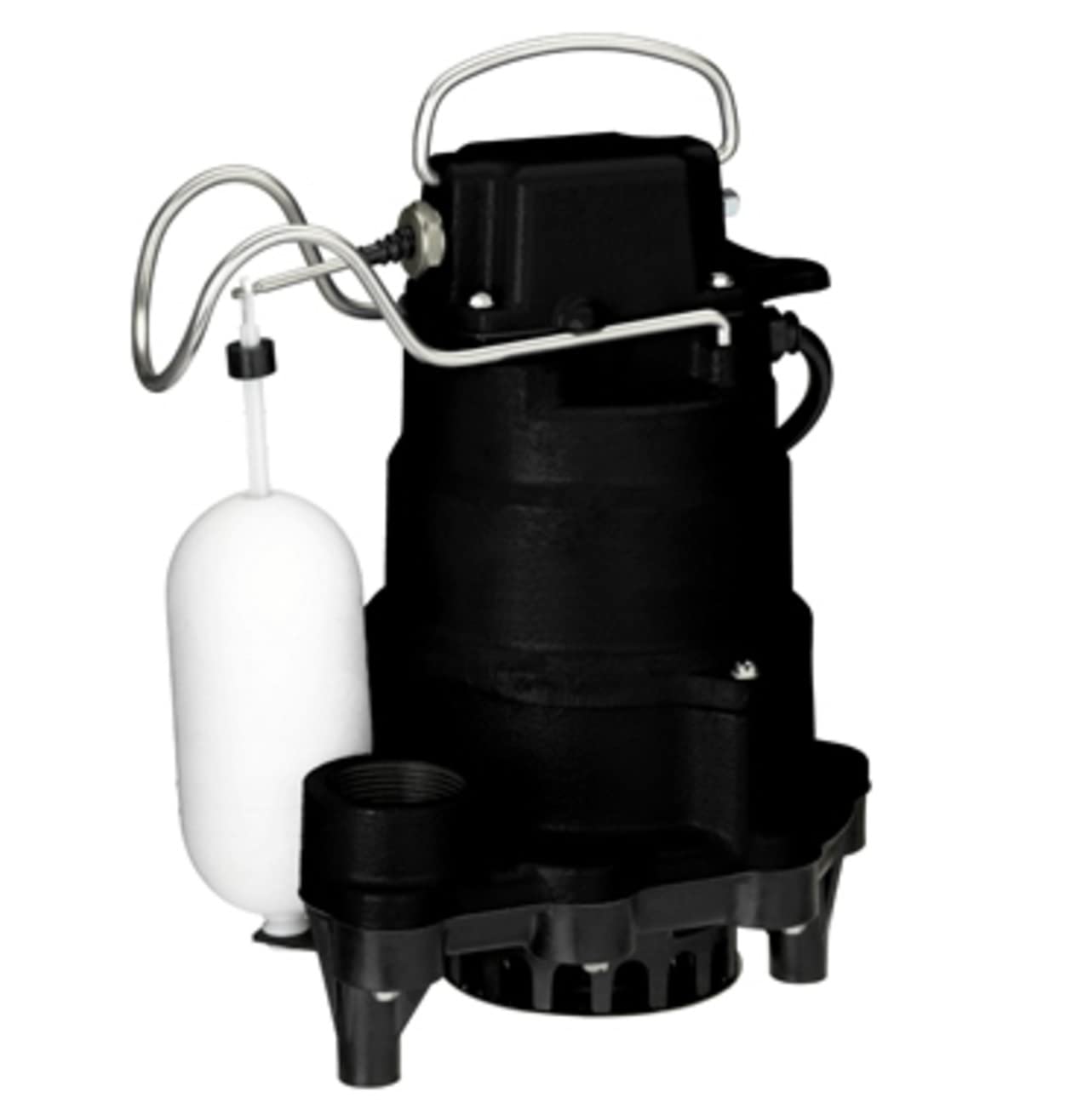 1/2 HP Cast Iron Sump with 2-Pole Float Switch - Heavy Duty Sump Pump for Basement Flooding Prevention & Water Removal