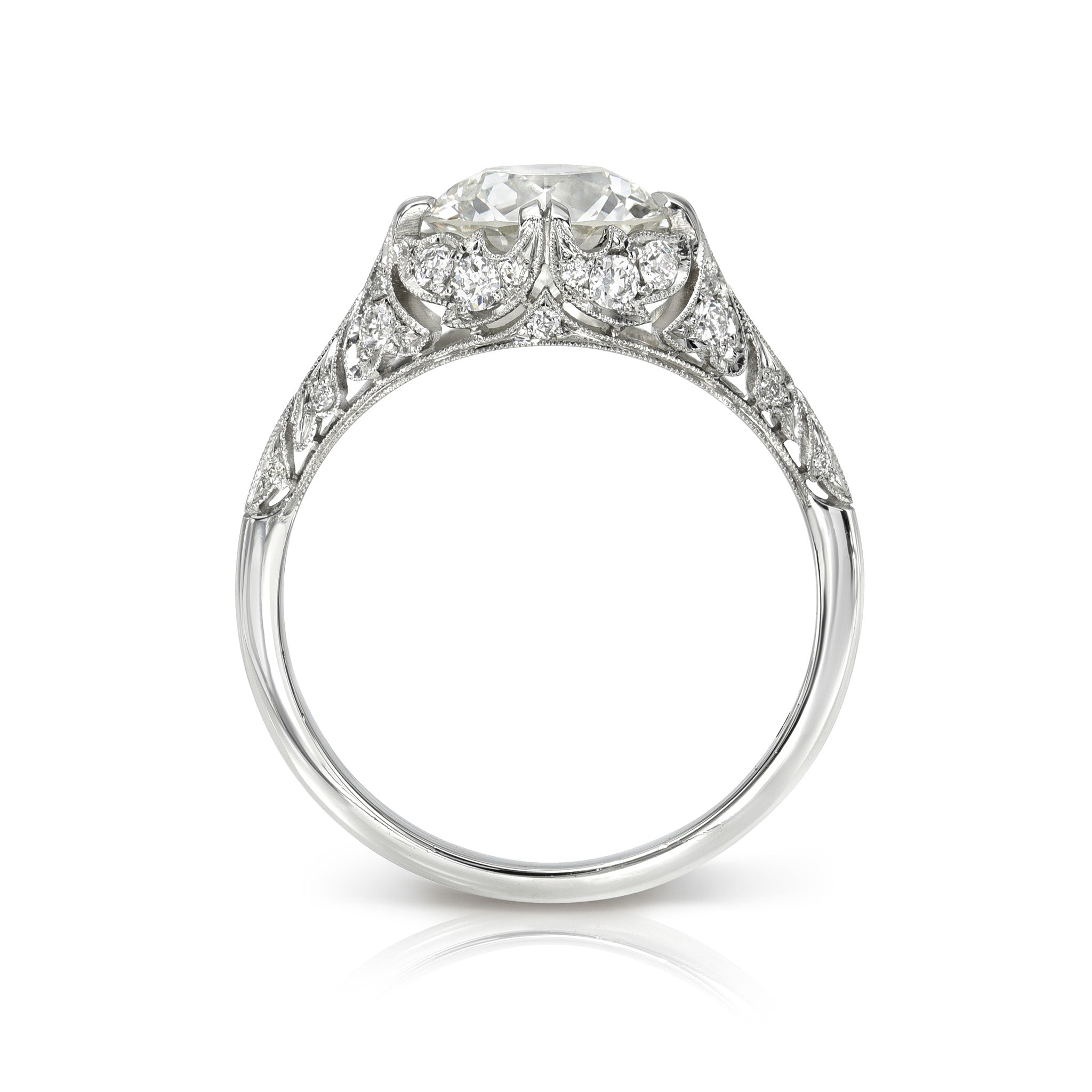 Single Stone Platinum Charlotte Ring - Elegant Solitaire Engagement Wedding Band for Women - Perfect for Proposals, Anniversaries & Special Occasions