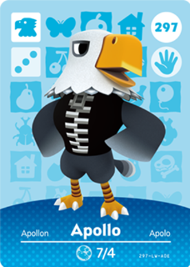 Apollo Animal Crossing Amiibo Card - Series 3 | Official Nintendo Collectible for Switch & 3DS | Perfect for Game Unlocks & Character Collection