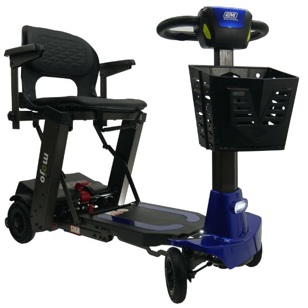 Mojo Manual Folding Scooter - Lightweight & Portable Mobility Aid for Adults & Seniors - Perfect for Travel, Shopping & Outdoor Activities