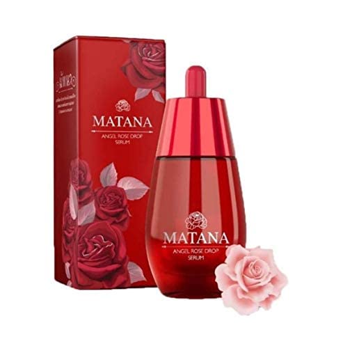 Matana Angel Rose Drop Essence Serum - Brightening Facial Treatment for Freckles & Dark Spots, Pore Minimizer & Skin Tightening, 30ml - Perfect for Nighttime Skincare Routine & Daily Anti-Aging Regimen