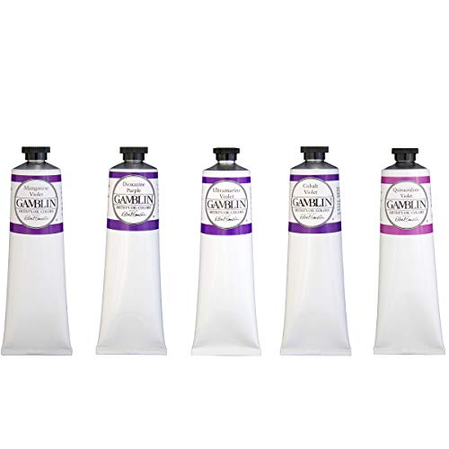 Gamblin Professional Artist Oil Paint Set - Violet Colors (37ml Tubes) - Premium Oil Paints for Canvas Painting & Fine Art