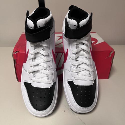 Nike Court Borough Mid 2 Big Kids' Basketball Shoes - Size 7Y (CD7782-110) - Durable Sneakers for School, Playground & Casual Wear