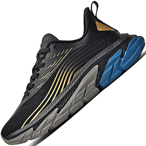Men's Running Shoes - Lightweight Breathable Mesh Sneakers for Tennis, Trail & Walking - Athletic Comfort Trainers in Green, Black & White - Perfect for Gym, Jogging & Casual Wear