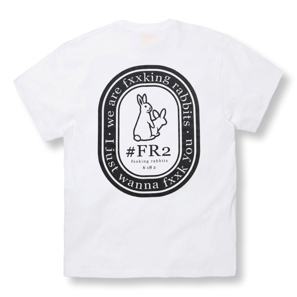 FR2 Oval Logo T-Shirt for Men - White Cotton Graphic Tee - Casual Streetwear & Everyday Wear