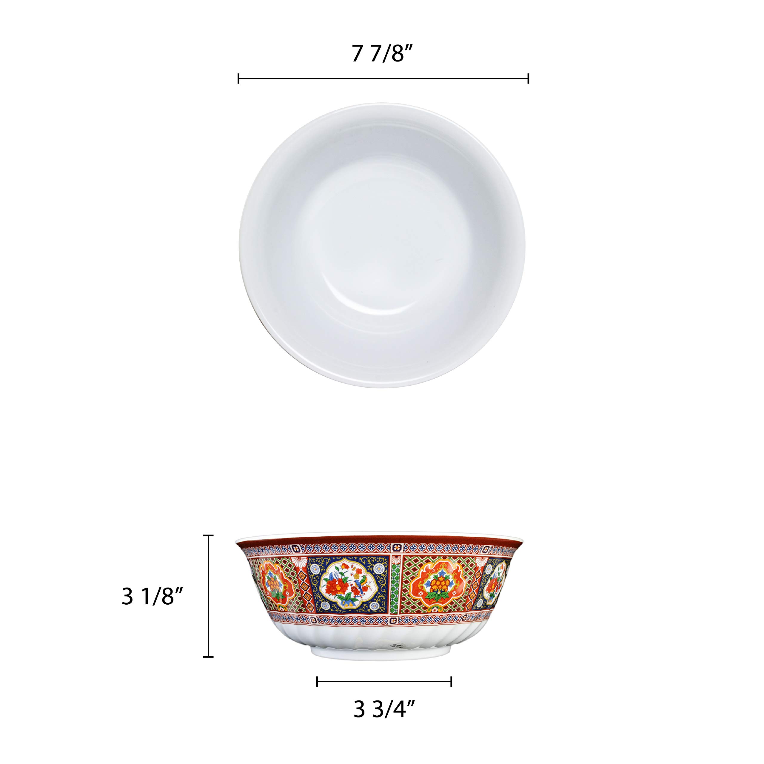 Thunder Group Peacock Melamine Dinnerware Set - 48 oz 8