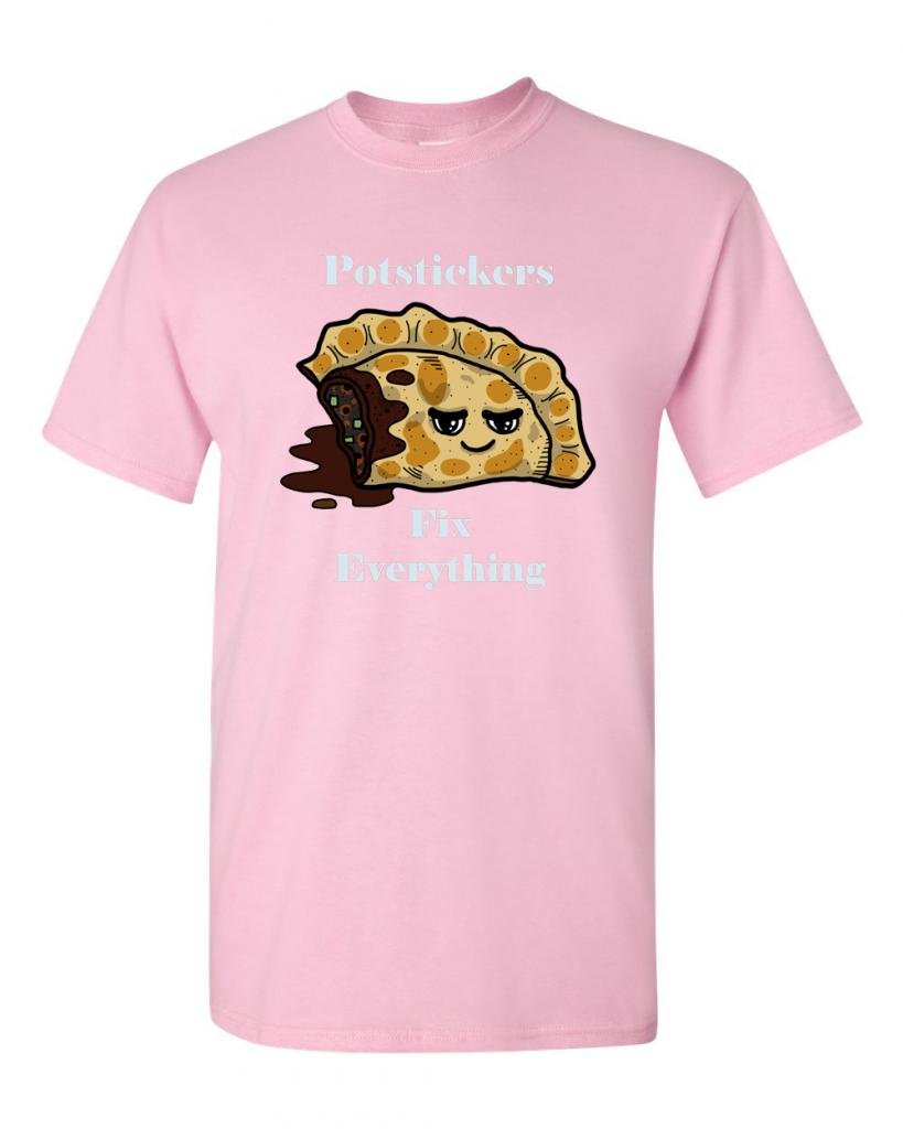Potstickers Fix Everything Funny Adult T-Shirt - Comfortable Cotton Tee for Casual Wear, Gifts & Everyday Outfits
