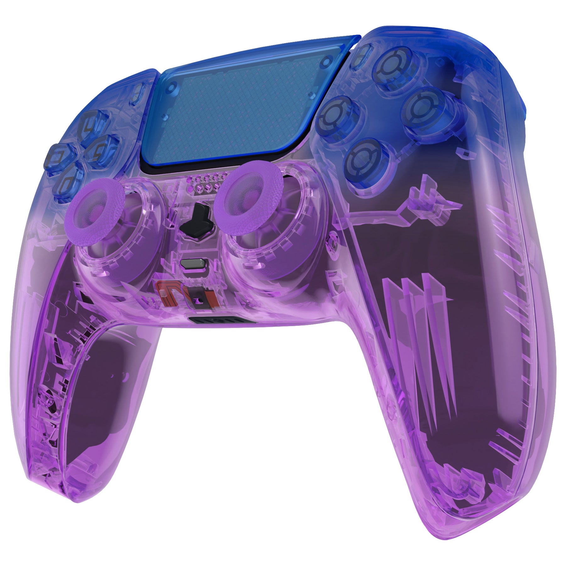 eXtremeRate Full Set Gradient Translucent Bluebell Replacement Shell with Buttons & Touchpad Cover for PS5 Controller (BDM-030/040/050) - Custom Gaming Shell for Enhanced Aesthetics & Comfort During Long Play Sessions