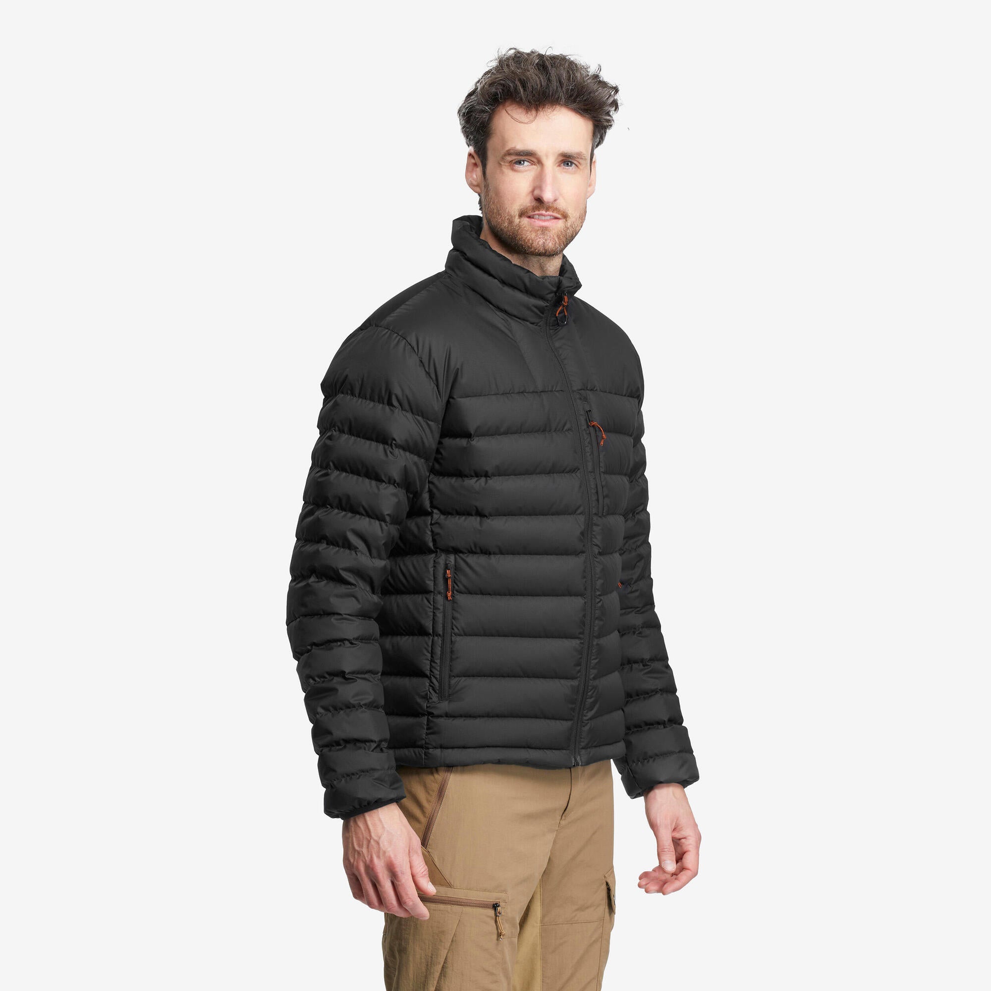 Forclaz Men's MT500 Down Puffer Jacket - Lightweight Warm Winter Coat, Waterproof Windproof Outdoor Jacket for Hiking, Skiing & Cold Weather Activities