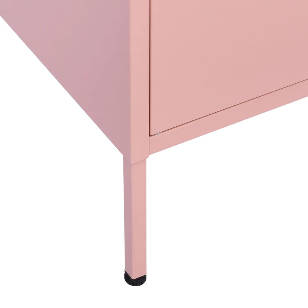 FAMIROSA 4-Door Steel Storage Cabinet with Adjustable Shelves - 31.5