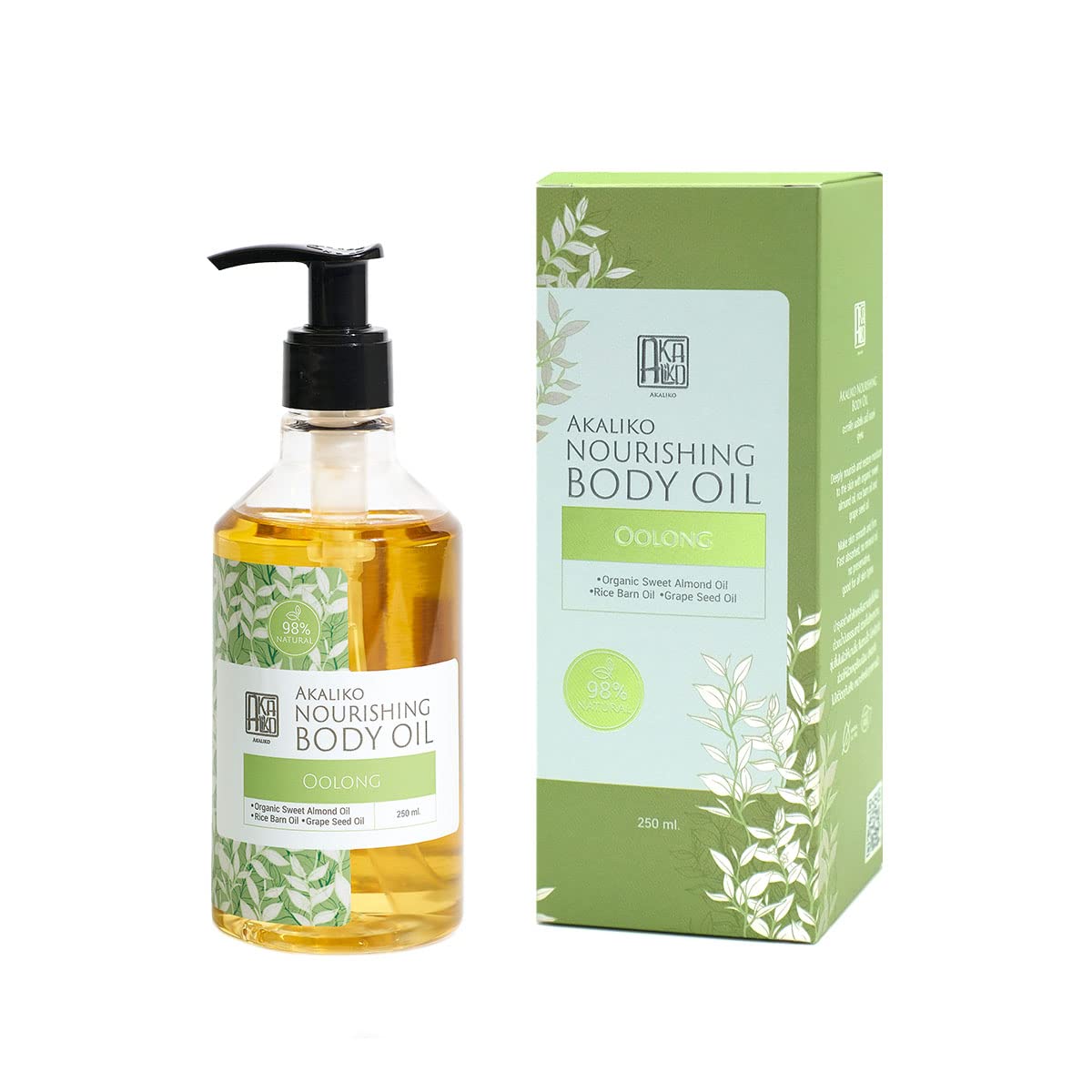 AKALIKO Lavender Moisturizing Shower Gel & Oolong Body Oil Set for Dry Skin - Relaxing Aromatherapy Bath & Spa Gift Set for Women & Men