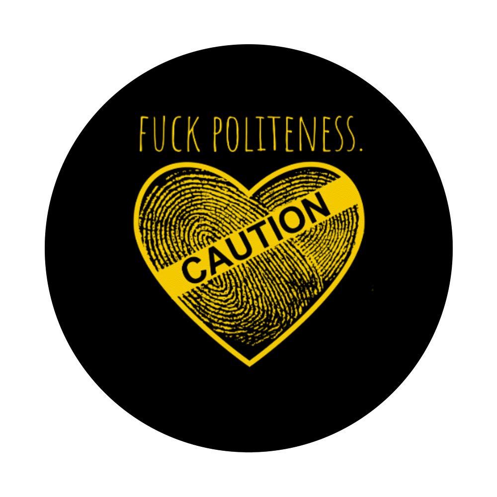 True Crime Podcast Fan Gifts - Weird & Fuck Politeness PopSockets Phone Grip & Stand for iPhone, Android, Tablets - Perfect for Crime Junkie Listeners & Mystery Enthusiasts