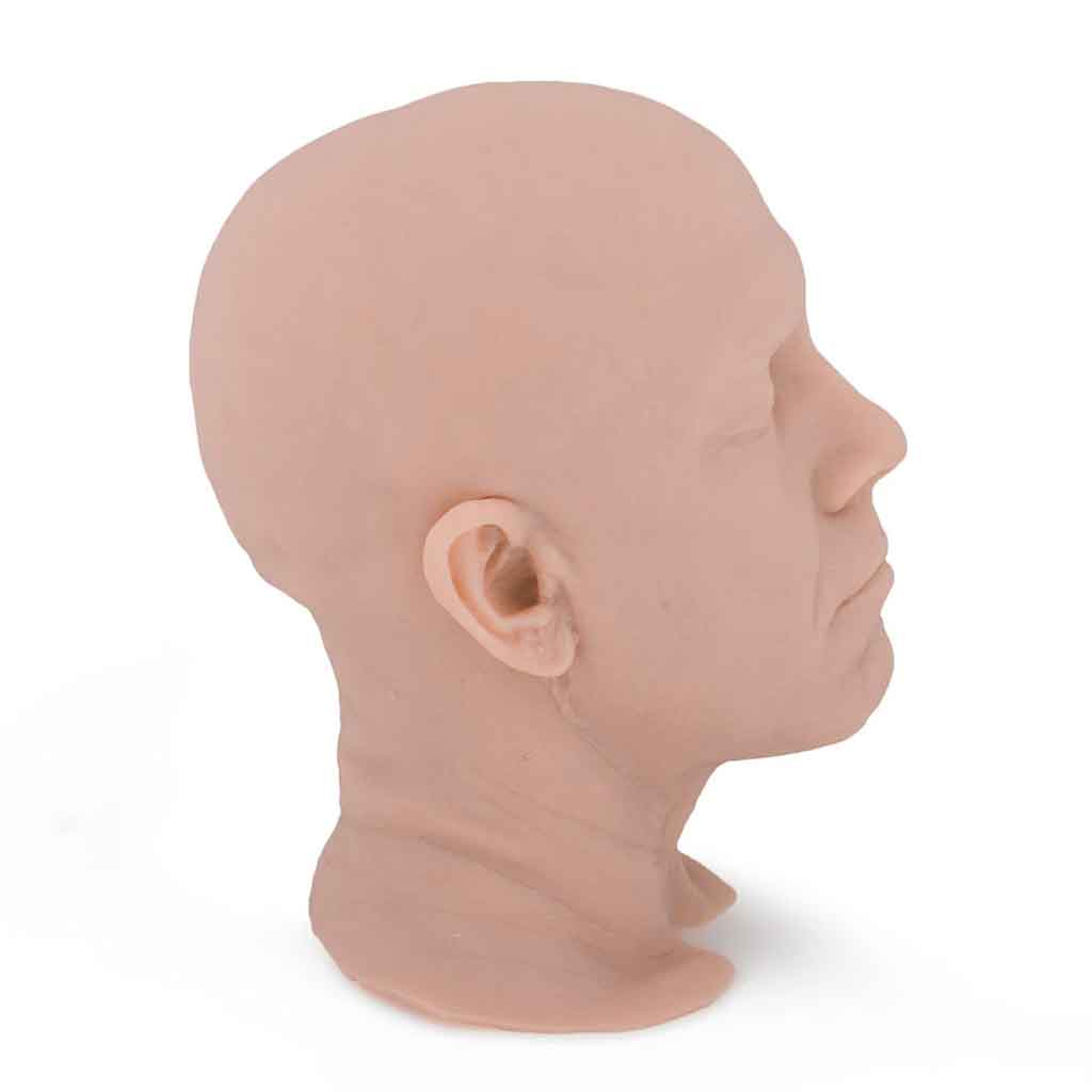 Jesse Smith Tattooable Synthetic Idol Head - 1 Pound Realistic Flesh for Tattoo Practice, Art & Special Effects | Perfect for Tattoo Artists, FX Makeup & Halloween Props