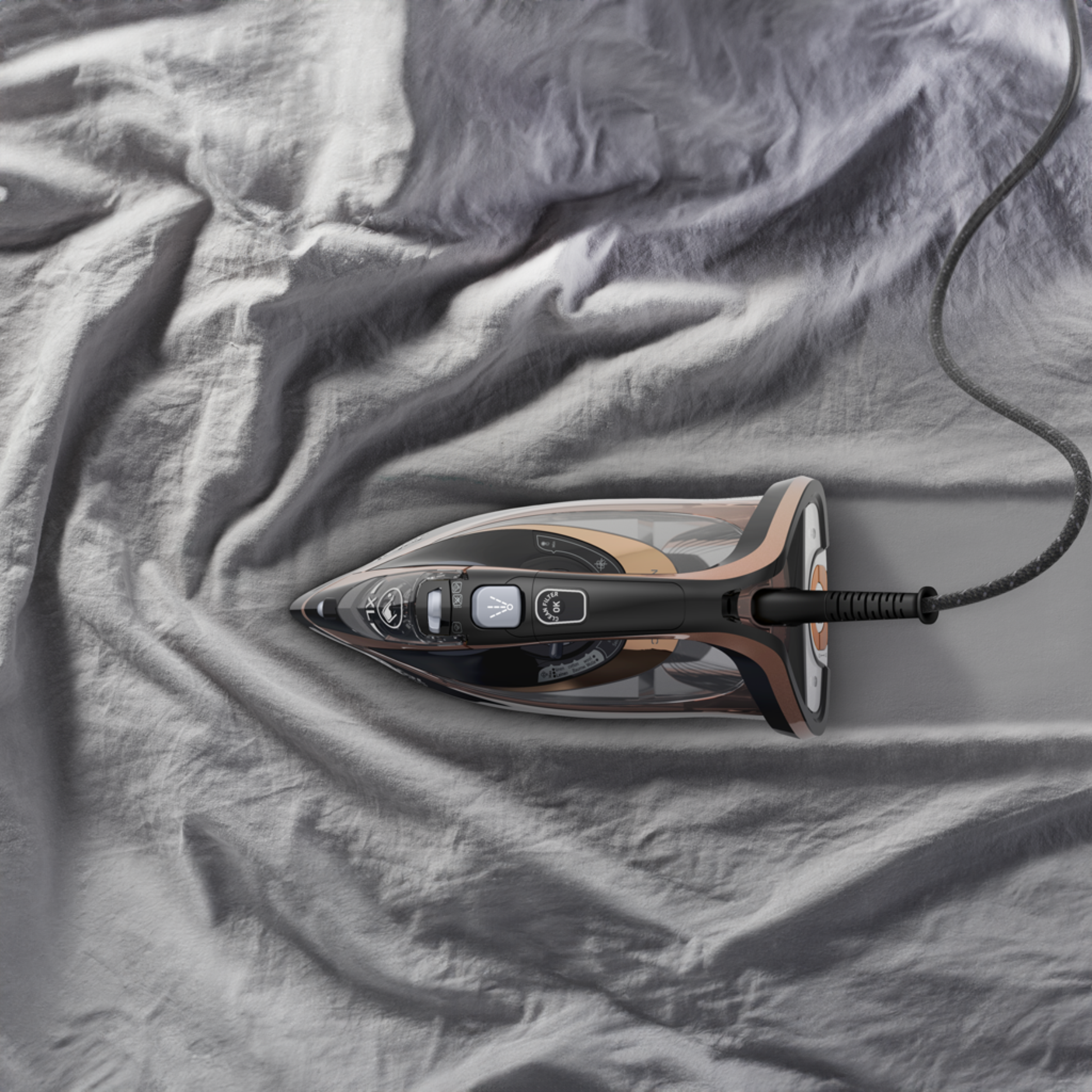 Tefal Ultimate Pure Anti Calc Steam Iron FV9849 - 2800W, Self-Cleaning, Anti-Drip, Perfect for Wrinkle-Free Clothes - Ideal for Home, Office, and Travel Use
