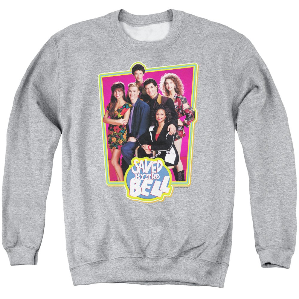 Saved by The Bell Cast Unisex Crewneck Sweatshirt for Men & Women - 90s TV Show Merchandise, Comfortable Cotton Pullover for Casual Wear & Fan Gifts