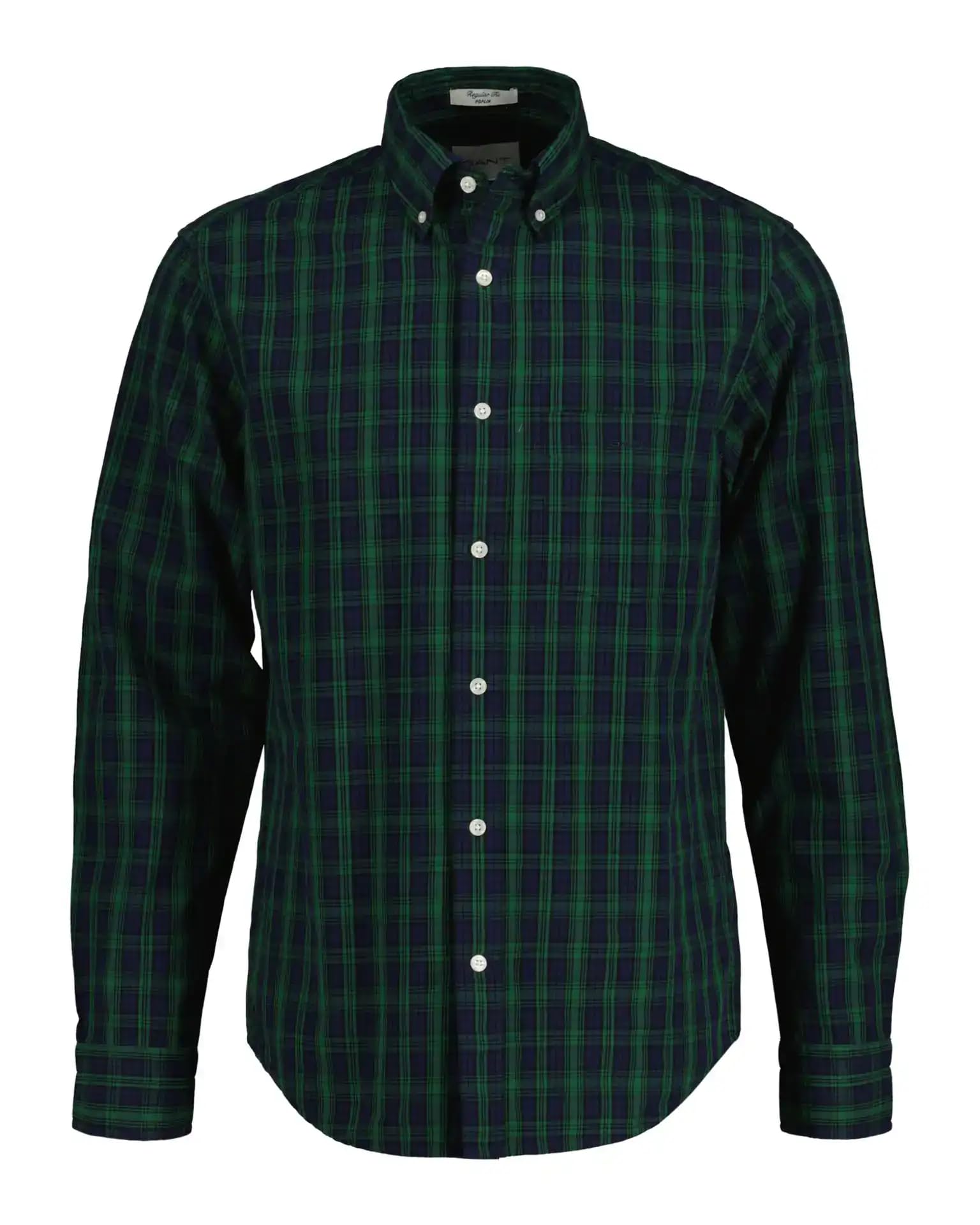 GANT Men's Poplin Tartan Shirt - Classic Plaid Button Down for Casual Wear & Office Style
