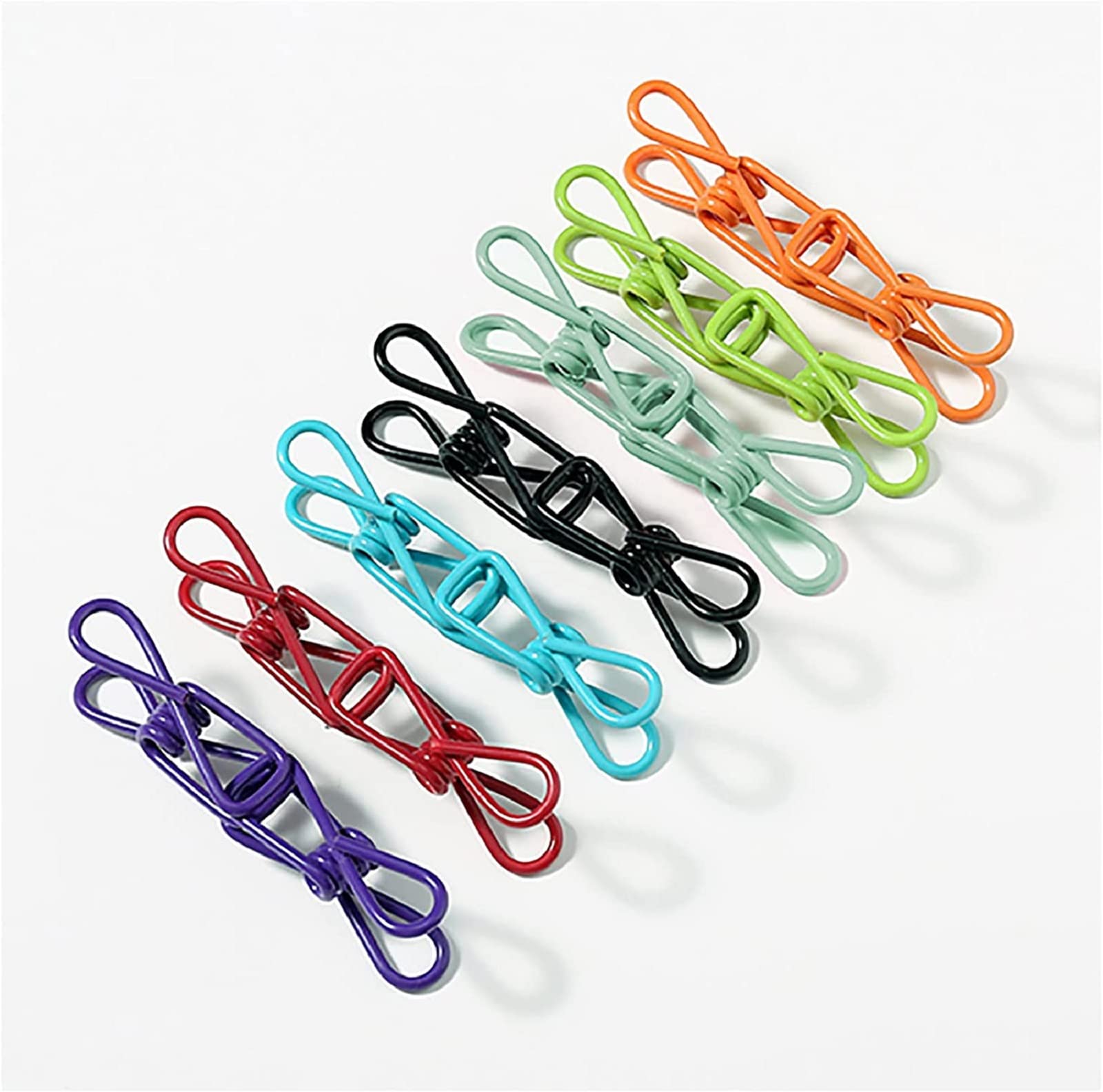 20-Pack Multi-Purpose Chip Bag Clips - Durable Food Sealing Clips, Laundry Clothes Pins, Paper Holders & Photo Display Clamps (Assorted Colors) - Perfect for Kitchen Storage, Laundry Organization & Craft Projects
