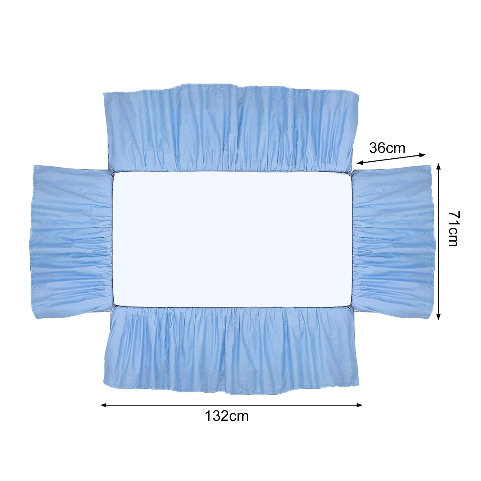 Clinmday Wrap Around Ruffled Crib Skirt - Soft Elastic Baby Bed Skirt for Easy Installation, White Nursery Bedding | Perfect for Toddler Cribs & Nursery Decor