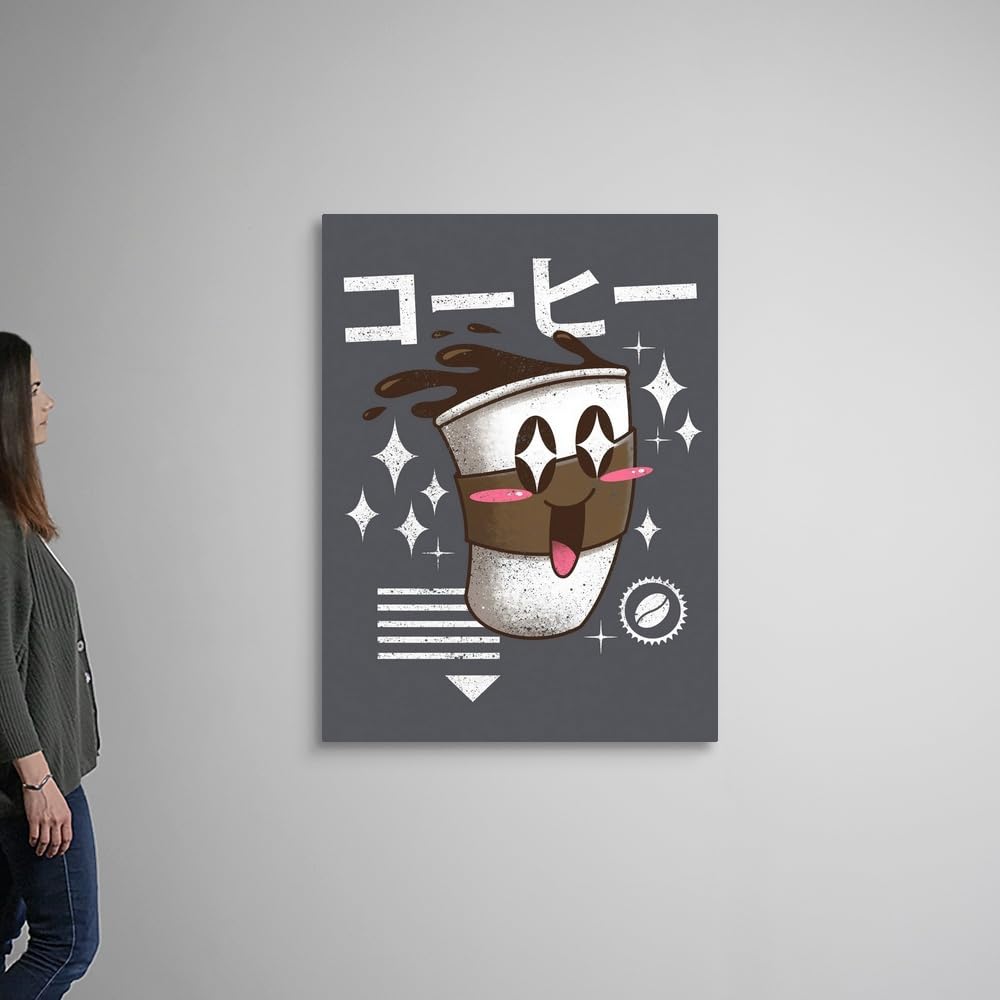 Kawaii Coffee Anime Canvas Wall Art Print by Vincent Trinidad - 36