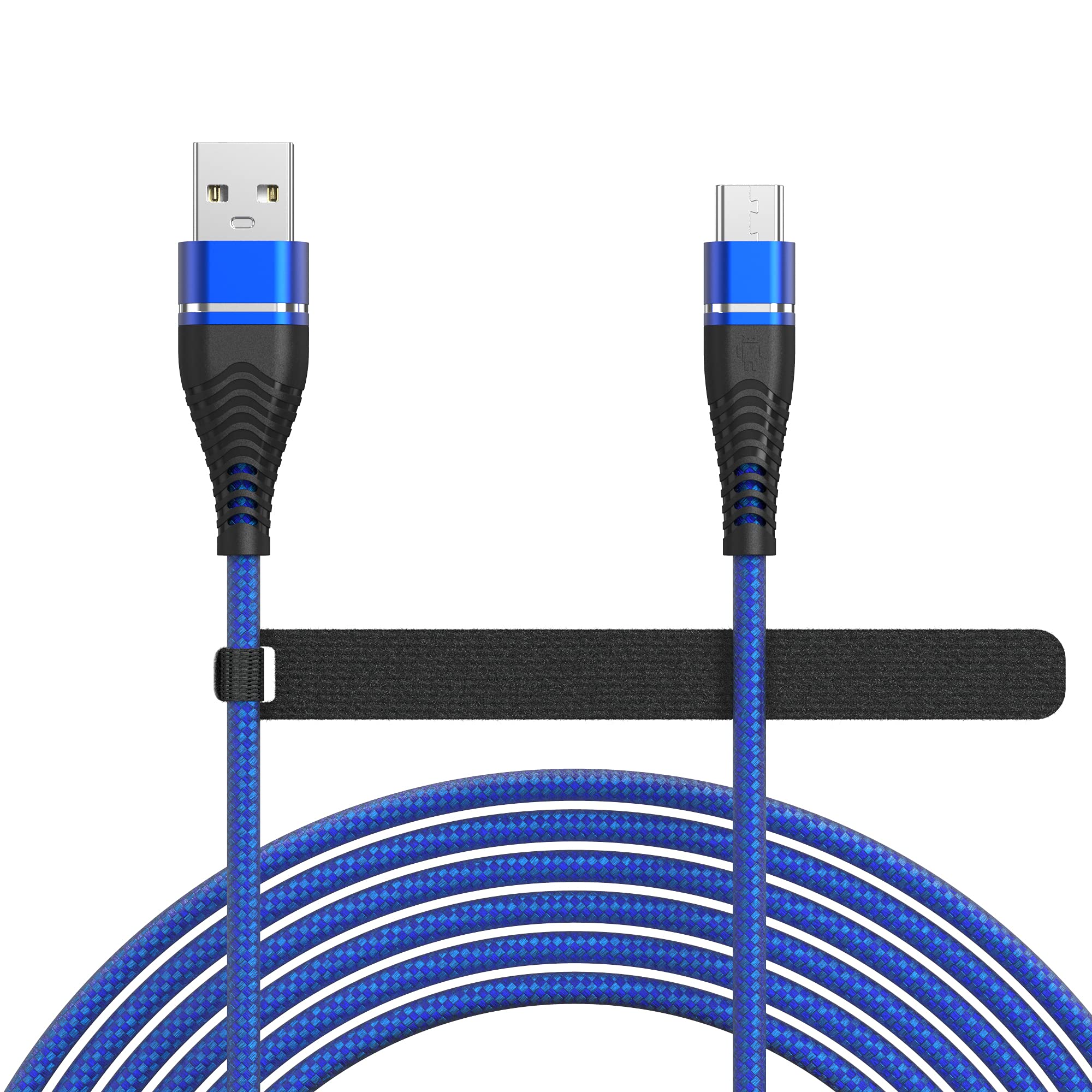Premium Braided USB-C Fast Charging Cable 3A (2-Pack 4FT & 6FT) - Durable Type C Charger Cord Compatible with MacBook, Huawei MateBook, PS5 Controller, Samsung Galaxy - USB-A to USB-C for Home, Office & Travel (Blue)