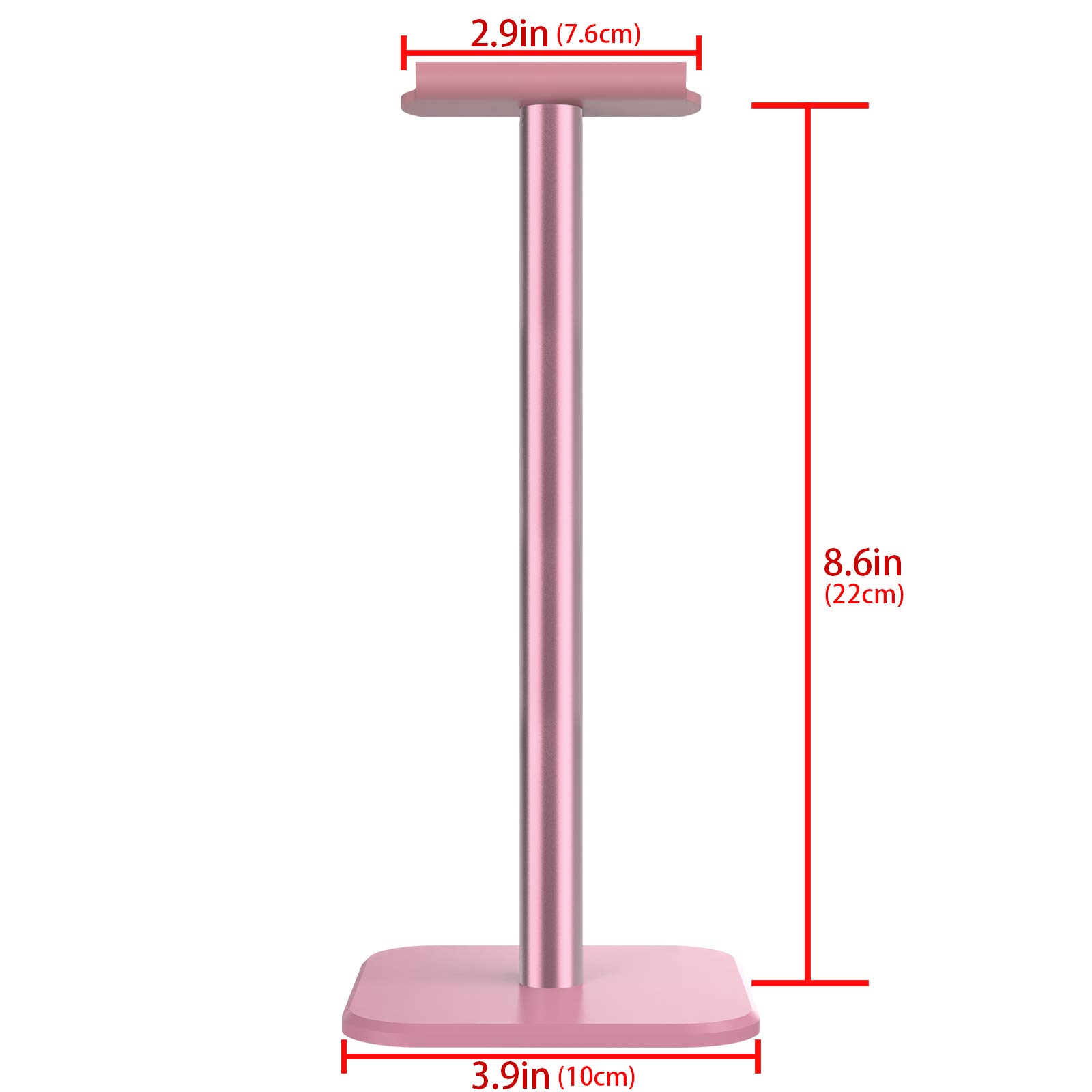 Geekria Premium Aluminum Alloy Headphone Stand - Heavy Base Gaming Headset Holder for Beats SoloPro, Bose QC35 - Pink | Perfect for Desk Display & Organized Headphone Storage in Home Office, Gaming Setup & Studio