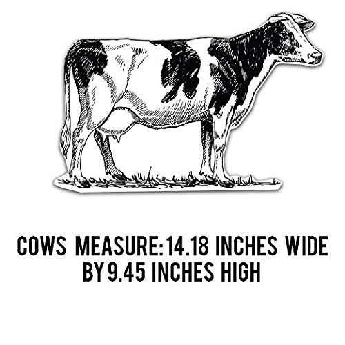 VictoryStore 60th Birthday Yard Decorations - 'Holy Cow! Look Who Is 60' Outdoor Party Set of 11 Signs with 12 Stakes | Perfect for Milestone Celebrations, Backyard Parties & Surprise Birthday Decor