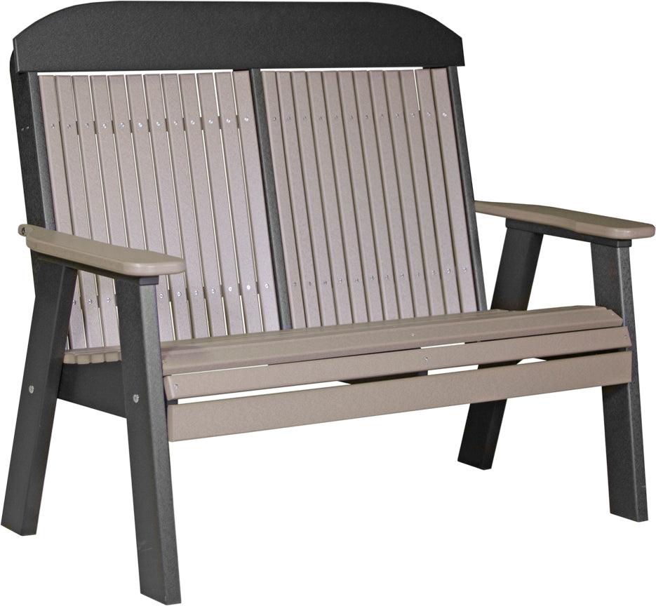 LuxCraft 4-Foot Classic Wooden Bench - Sturdy Indoor/Outdoor Garden, Patio, and Entryway Seating Furniture for Home Decor