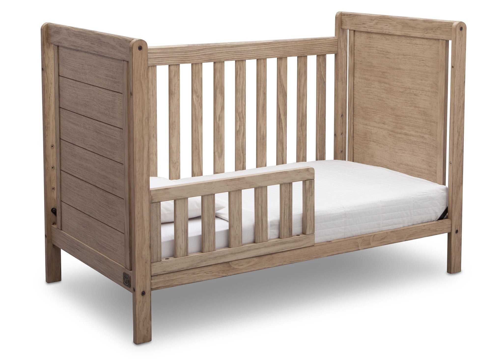 4-in-1 Convertible Baby Crib with Changing Table - White Modern Nursery Furniture for Toddlers & Newborns - Perfect for Small Spaces & Daycare Centers