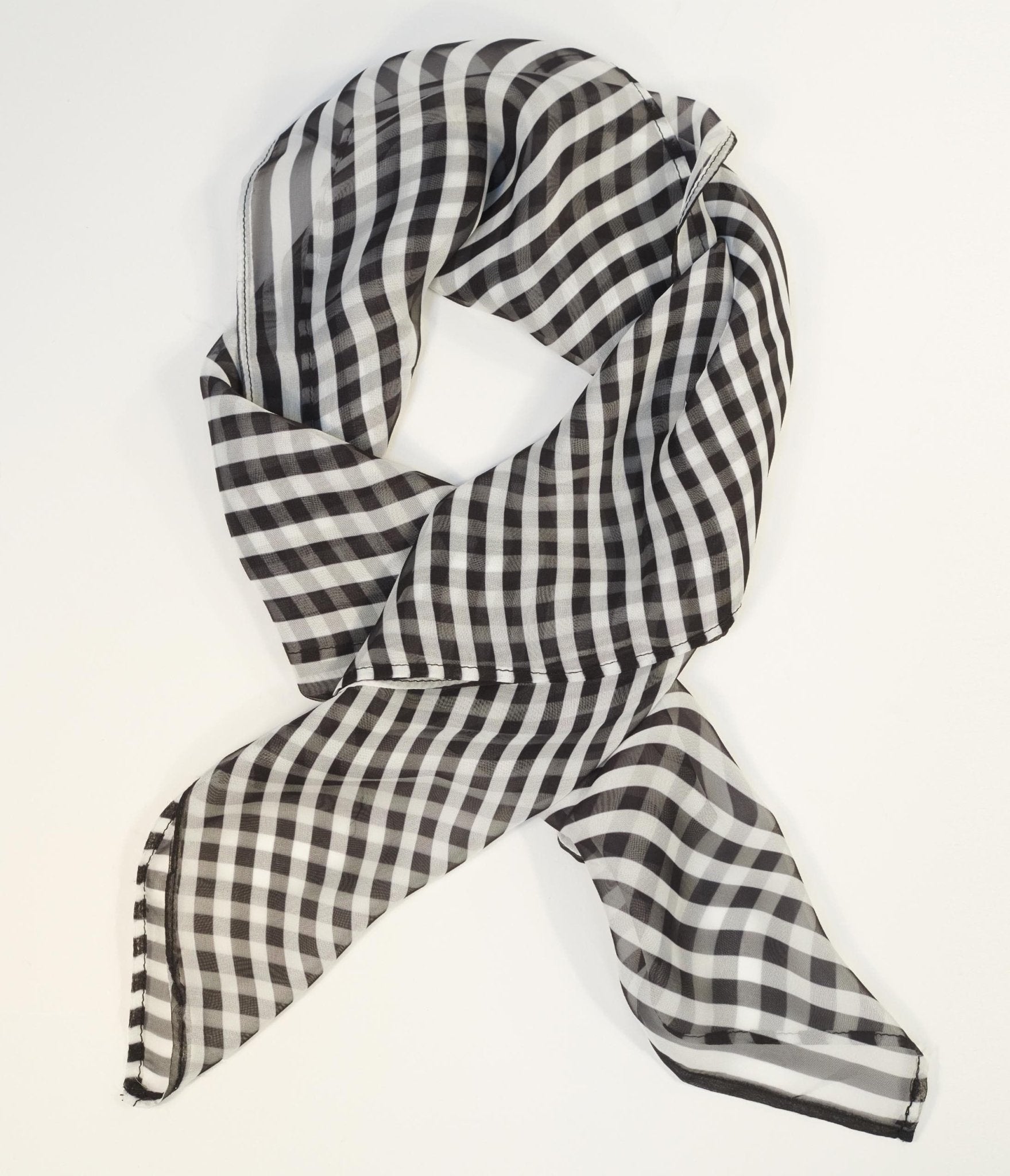 Vintage Black & White Striped Hair Scarf - Retro Fashion Headband & Head Wrap for Women - Perfect for 50s Style, Rockabilly Looks & Vintage Outfits