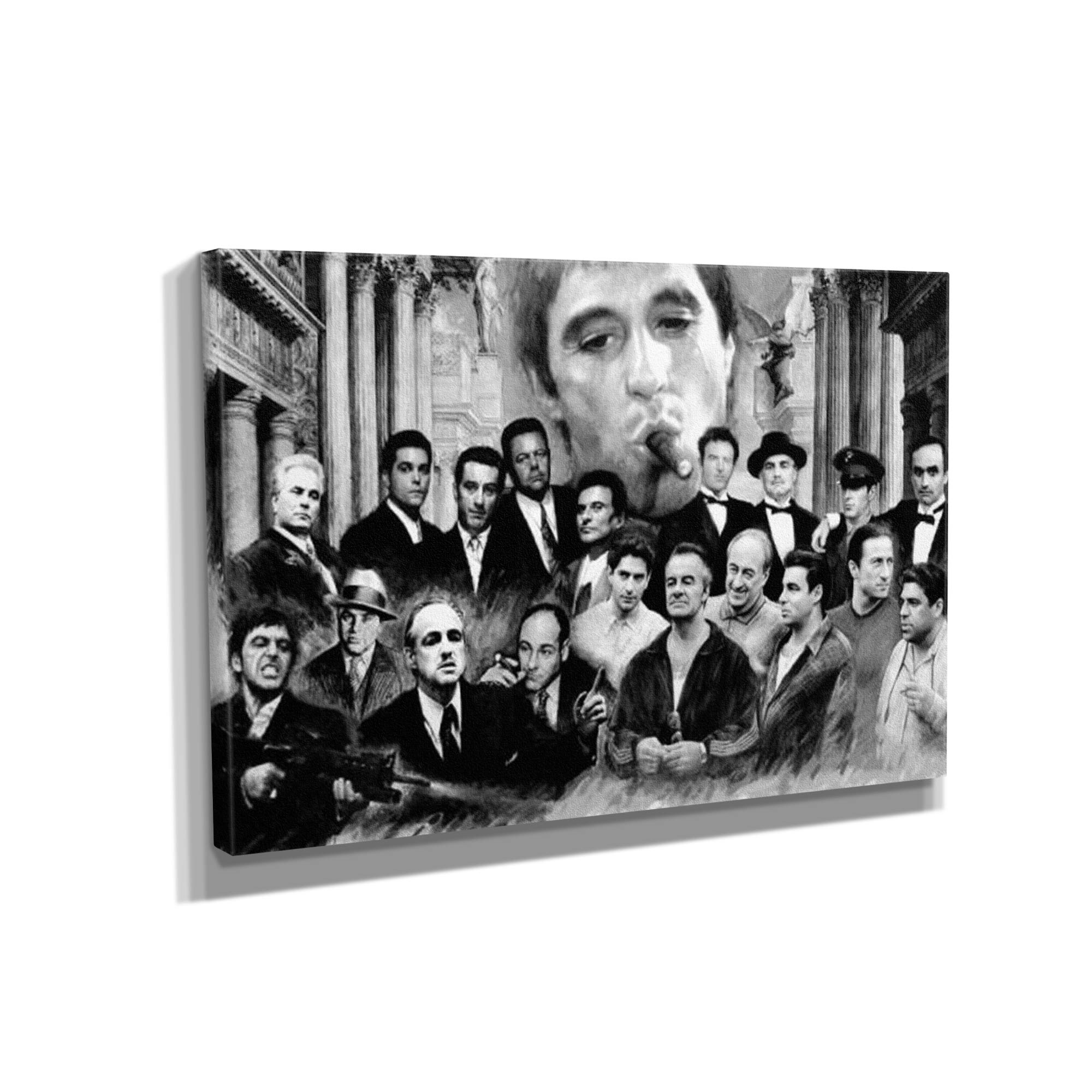 Scarface Movie Wall Art - Famous Gangster Canvas Print for Home Decor (36x24 Inches) - Perfect for Living Room, Office & Man Cave