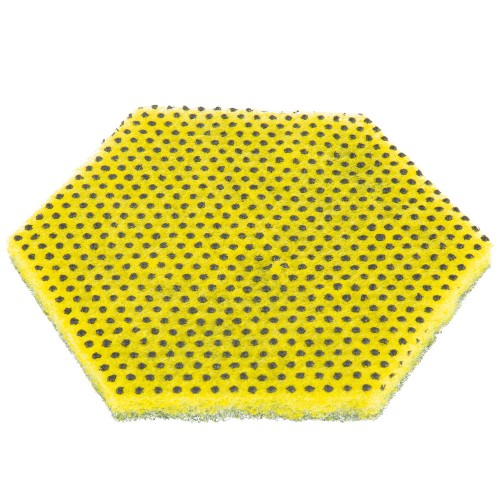 3M 96HEX Scotch Brite Heavy Duty Scouring Pads - 5 3/4 x 5 Inch Hexagon Cleaning Pads (Pack of 15) - Multi-Surface Scrubbing for Kitchen, Bathroom, Grill & Outdoor Cleaning
