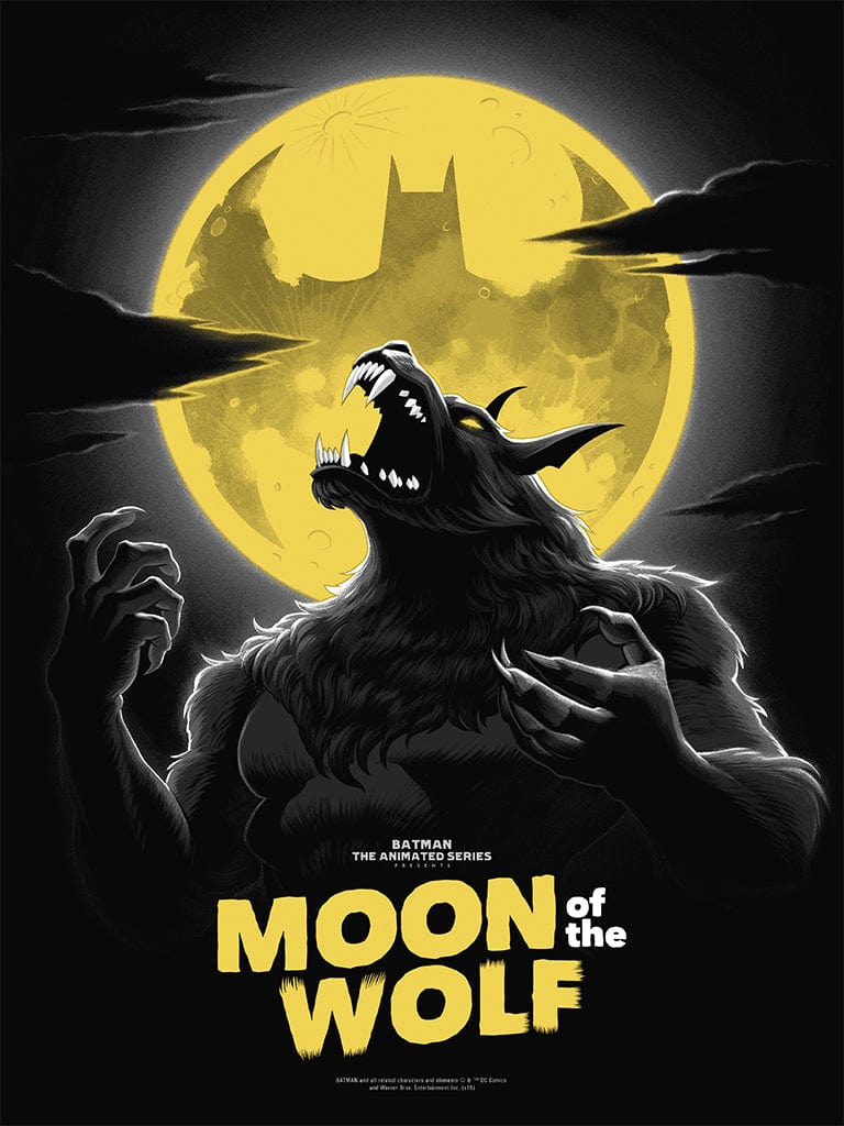 Batman: The Animated Series Moon of The Wolf Screen Printed Poster - Limited Edition Collectible Art for Comic Fans & Home Decor