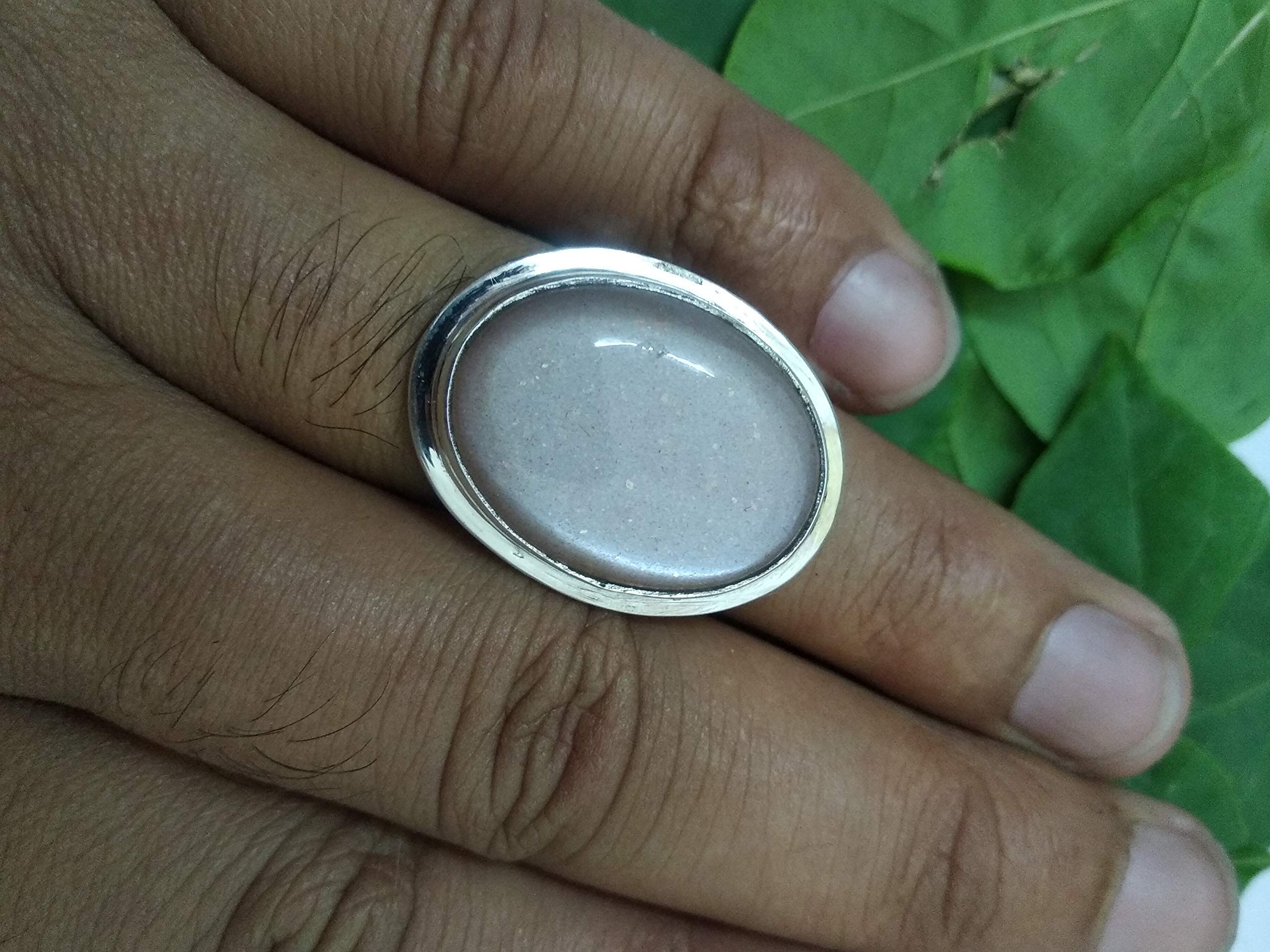 Peach Moonstone Sterling Silver Ring - June Birthstone, Healing Crystal Jewelry, Boho Chic Statement Ring for Women - Perfect Anniversary Gift, Birthday Present & Spiritual Energy Accessory for Goddess Vibes