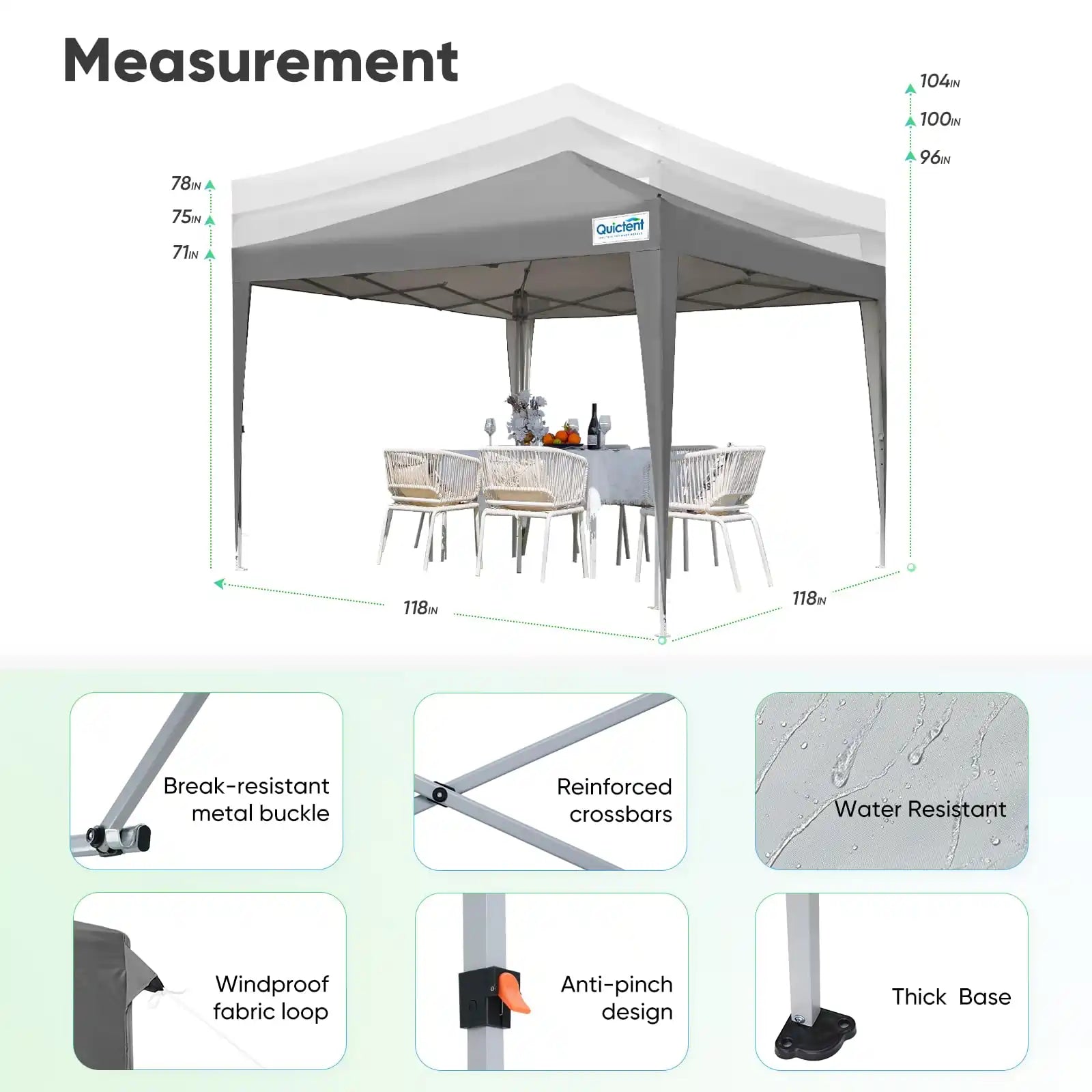 10' x 10' Pop Up Privacy Canopy Tent with Side Walls - Perfect for Outdoor Events, Beach Parties, and Backyard Gatherings
