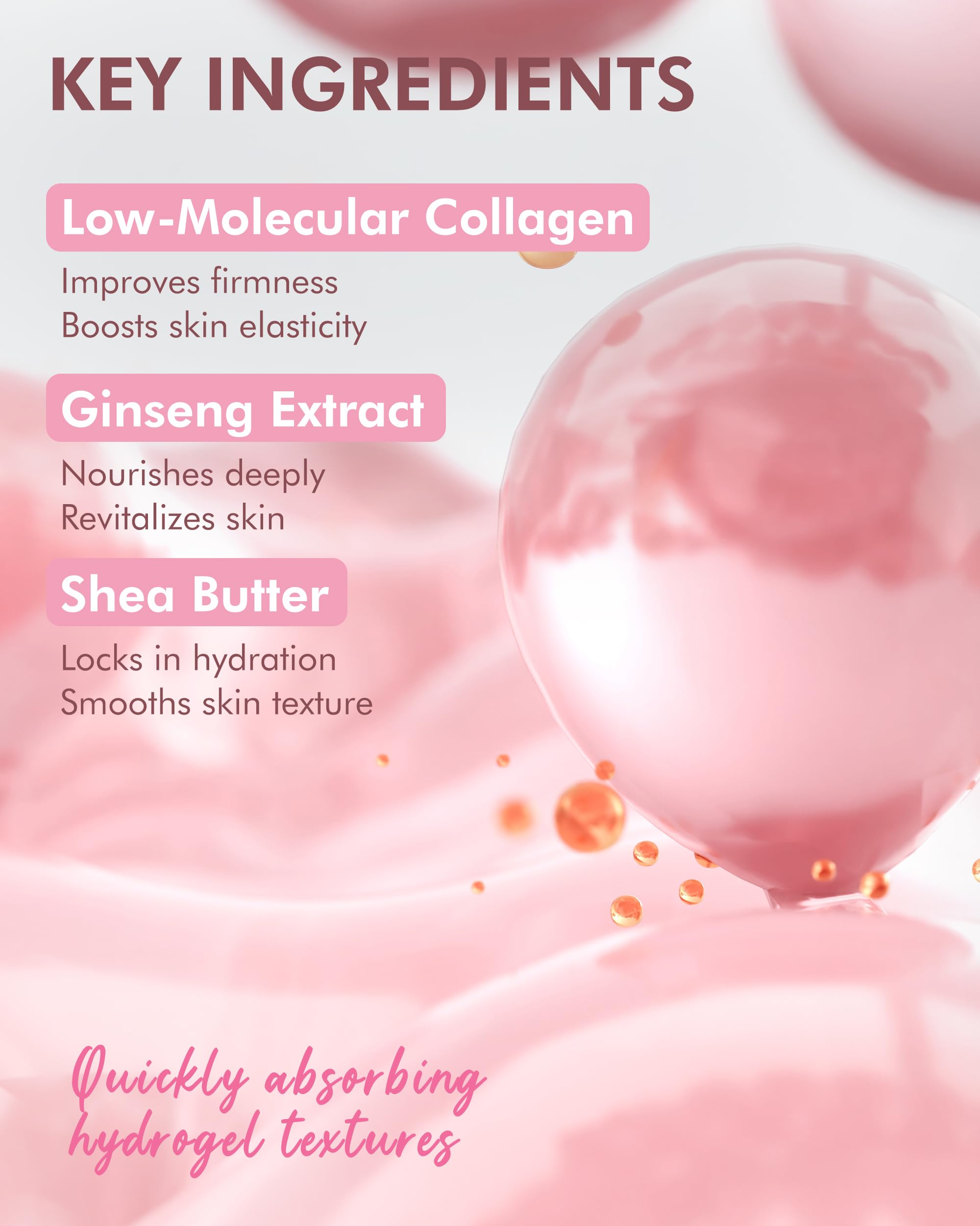 DERMAL Collagen Hydrogel Melting Jelly Gel Mask 4-Pack | Korean Overnight Face Mask for Deep Hydration & Skin Firming | Anti-Wrinkle Treatment for Glassy Skin | Korean Skincare Routine | Perfect for Nighttime Skincare & Travel Essentials