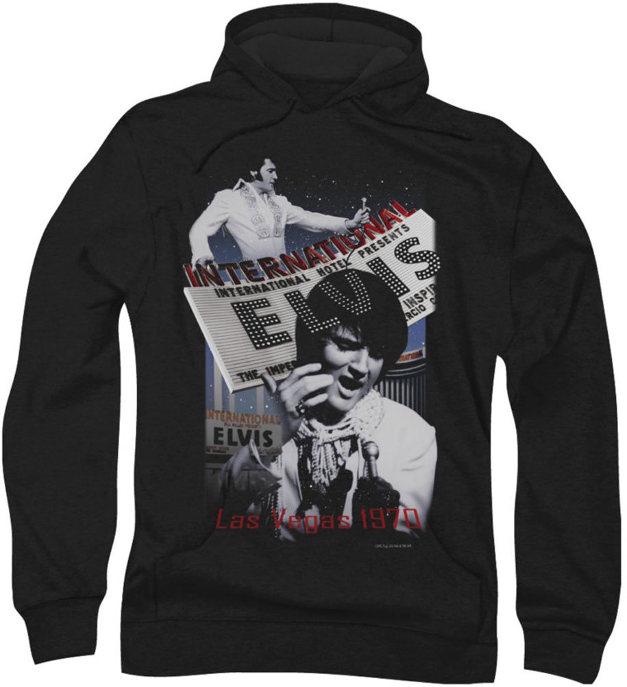 Elvis Presley Mens Hoodie - Vintage International Hotel Sweatshirt for Fans & Collectors | Perfect for Concerts, Gifts & Casual Wear