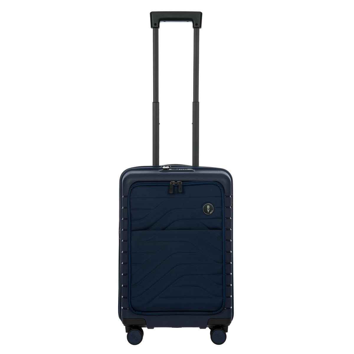 Ulisse 21 Expandable Spinner Luggage with Pockets - Blue Carry-On Suitcase for Travel, Business Trips & Weekend Getaways