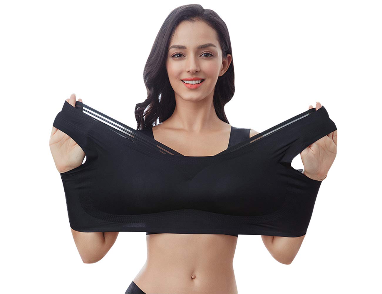 FEOYA Women's Sleep Bra Plus Size - Wireless Stretch Bralette for Comfort & Support - Perfect for Sleeping, Yoga, and Lounge Wear