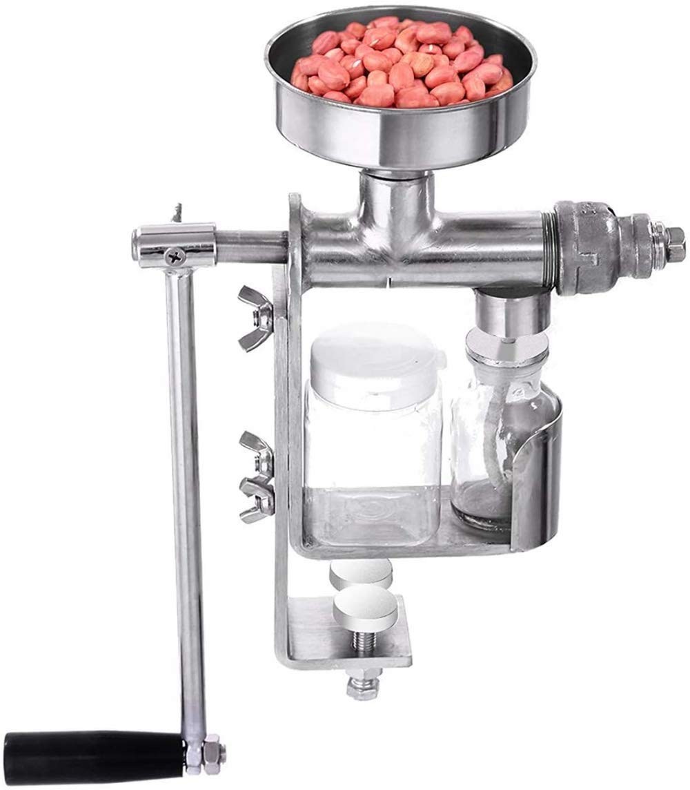 FBWSM Manual Oil Press Machine - Stainless Steel Cold Press for Home Use | Perfect for Olive, Coconut & Peanut Oil Extraction | DIY Healthy Cooking & Beauty Oils