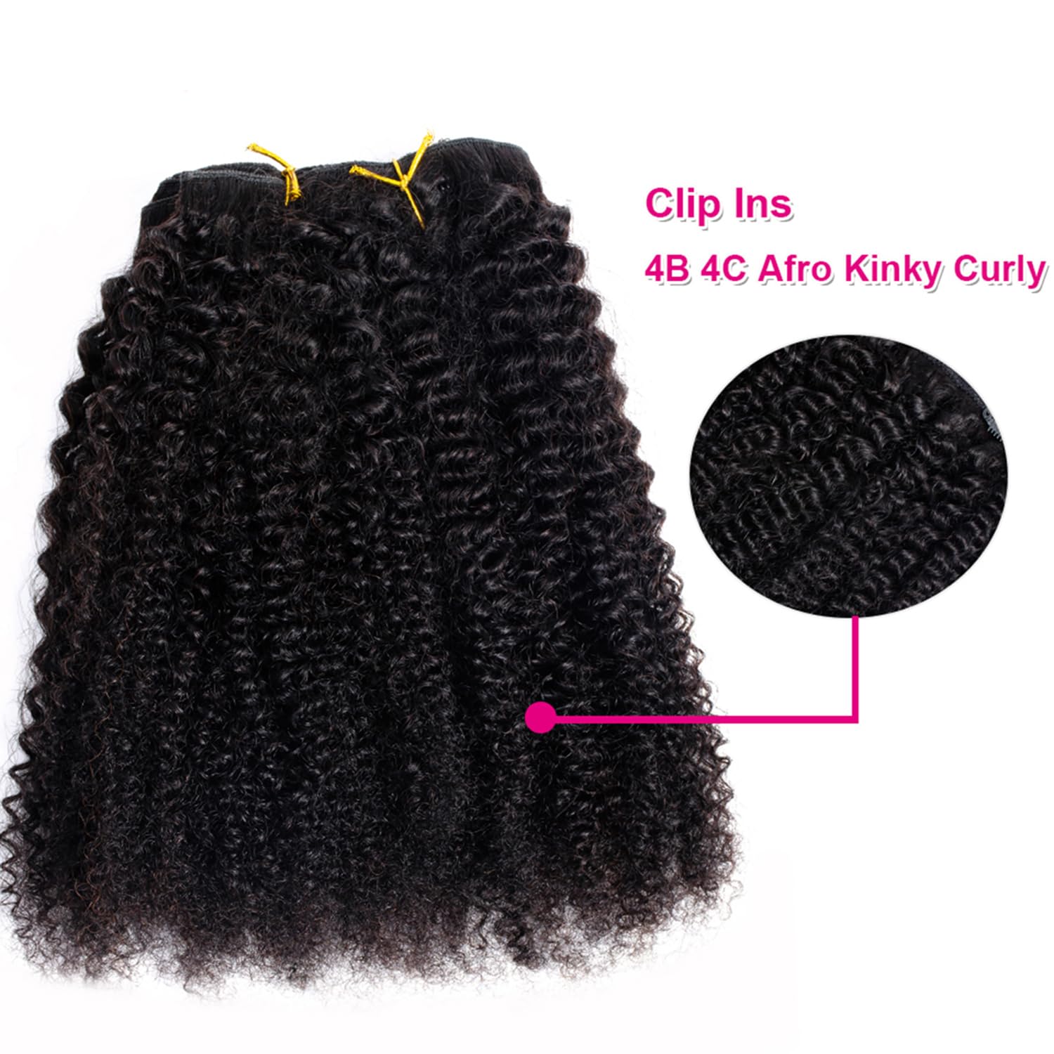 Afro Kinky Curly Clip-in Hair Extensions 10 Inch - 7Pcs Real Human Hair with 18 Clips (120g/set) for Black Women | Brazilian Virgin Hair | Natural Black Color | Perfect for Daily Wear, Parties & Special Occasions