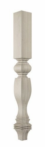 Rustic French Country Square Island Column in Red Oak - Perfect for Farmhouse Kitchen Islands, Dining Tables, and Home Décor