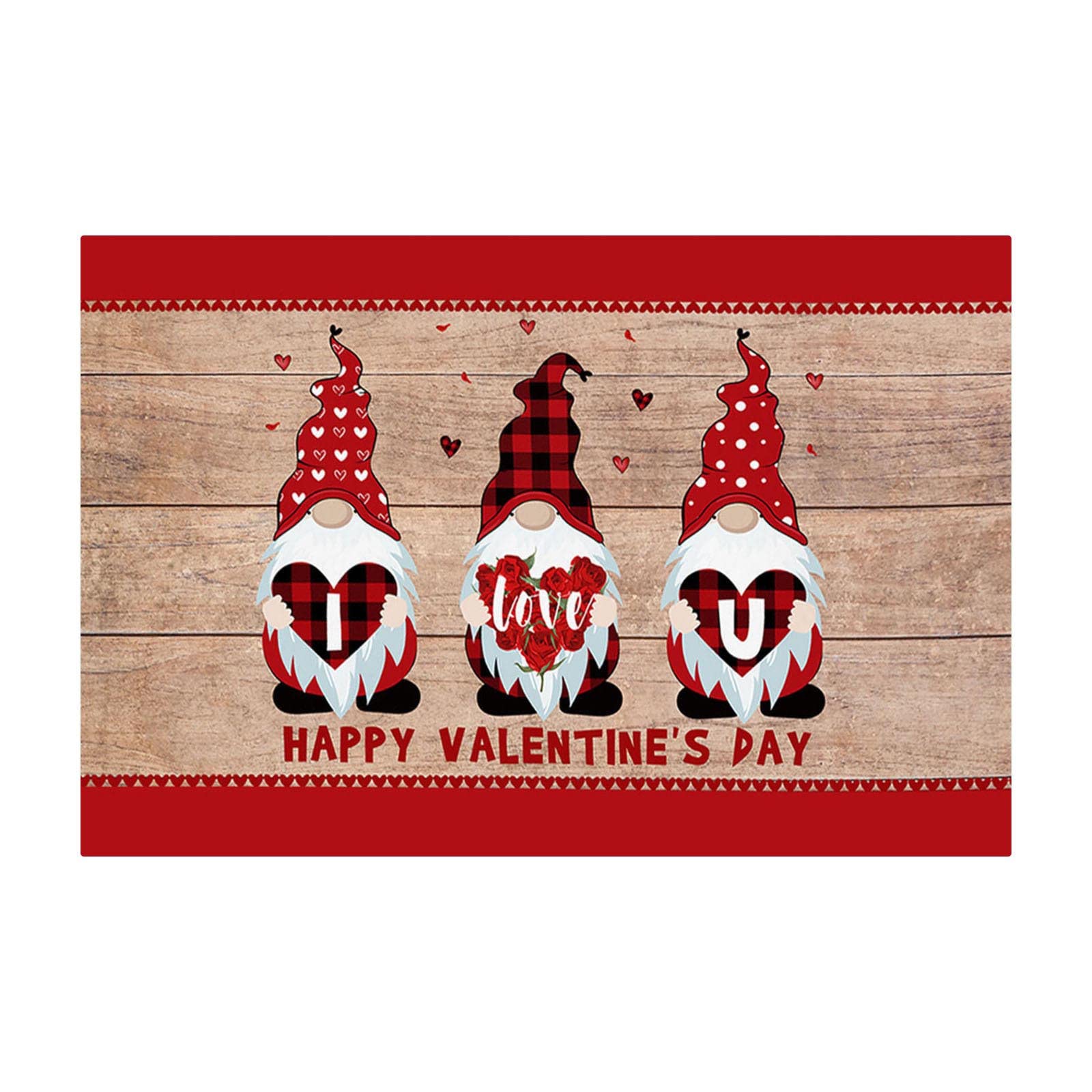 Valentine's Day Heart Shaped Carpet - Non-Slip Love Doormat for Living Room, Bedroom, Entryway - Romantic Holiday Floor Mat Gift for Couples - Perfect for Home Decor & Anniversary Presents