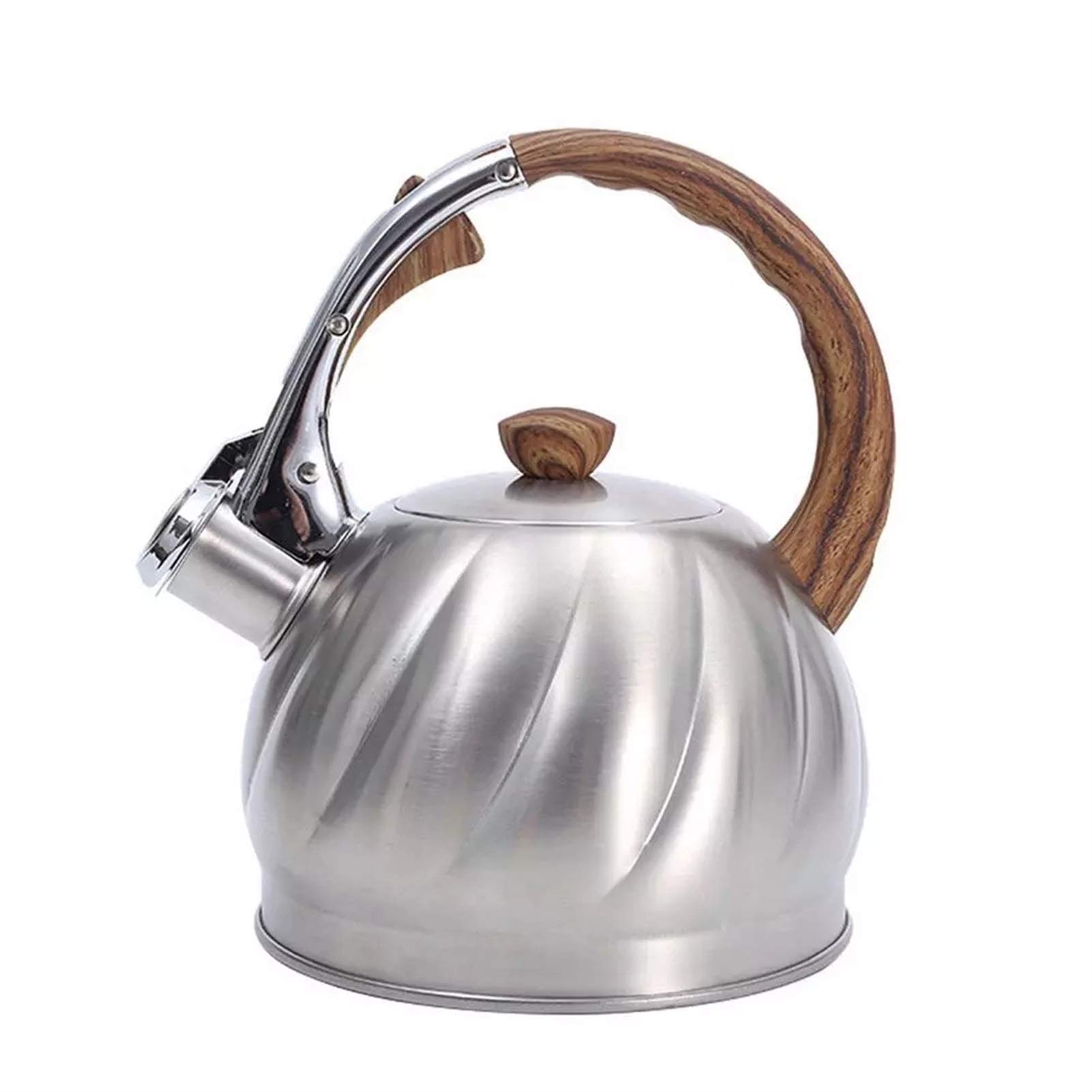 DIANDIAN 2L Stainless Steel Whistling Tea Kettle with Heat-Resistant Handle - Gas Stove & Induction Compatible - Perfect for Boiling Water, Brewing Tea, and Kitchen Use