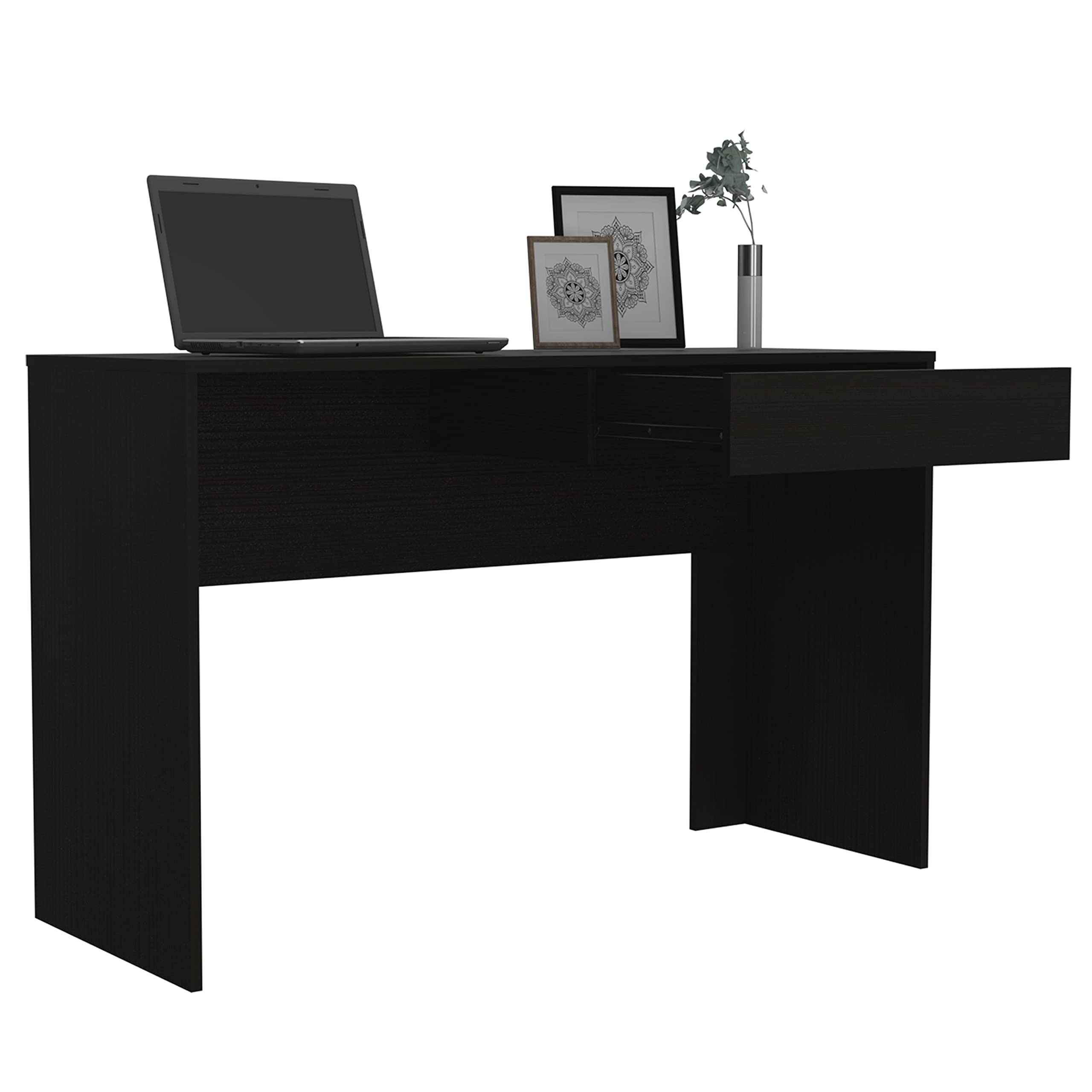 Black Tampa Writing Desk with Drawer - Home Office & Study Furniture