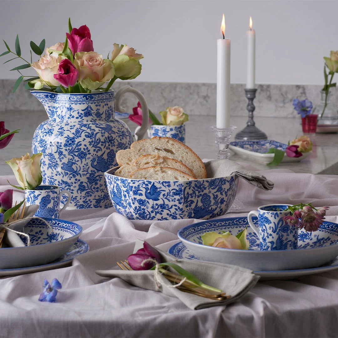 Blue Regal Peacock Half Pint Mug - Elegant Ceramic Coffee Cup for Tea, Hot Chocolate & Cappuccino - Perfect for Home, Office & Gifts