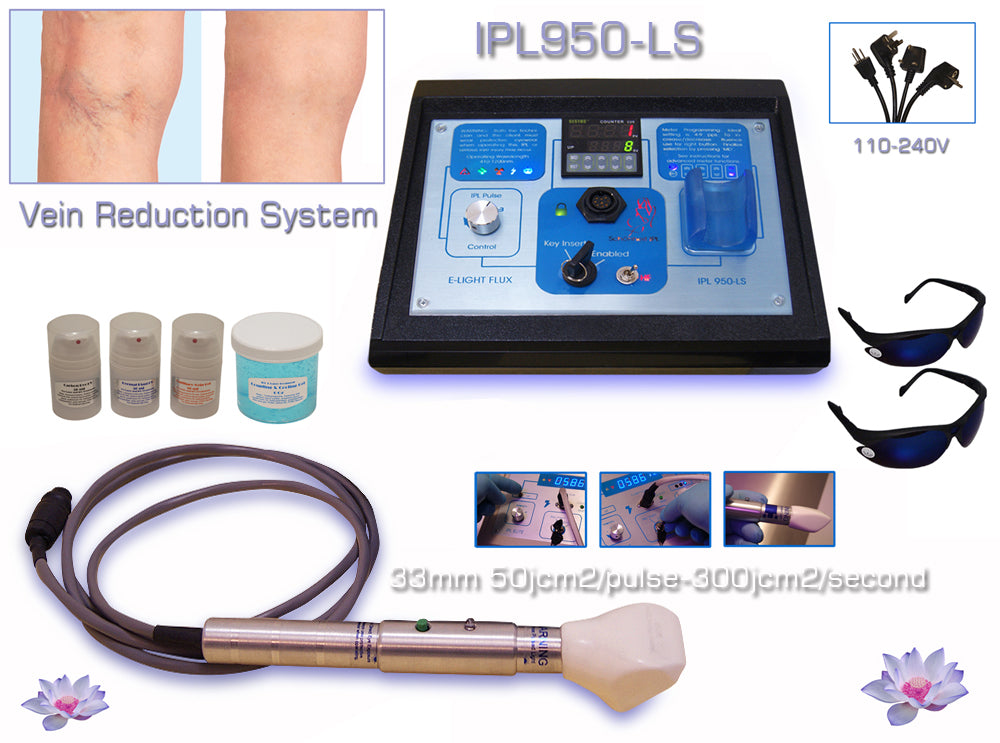 IPL950 Vascular & Spider Vein Removal System - 630-750nm Professional Treatment Machine for Leg & Facial Veins | Best Medical Spa Equipment for Varicose Vein Therapy & Skin Rejuvenation