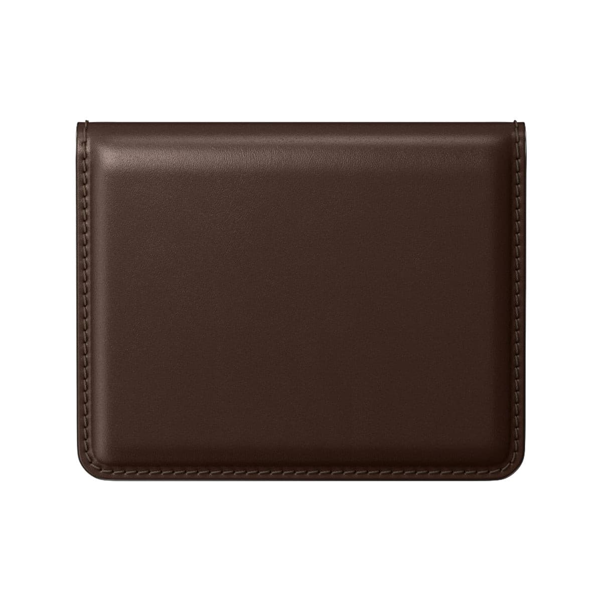 Premium NOMAD Card Wallet Plus - Genuine Rustic Brown Horween Leather RFID Blocking Slim Minimalist Wallet for Men & Women | Perfect for Travel, Everyday Carry & Business Cards