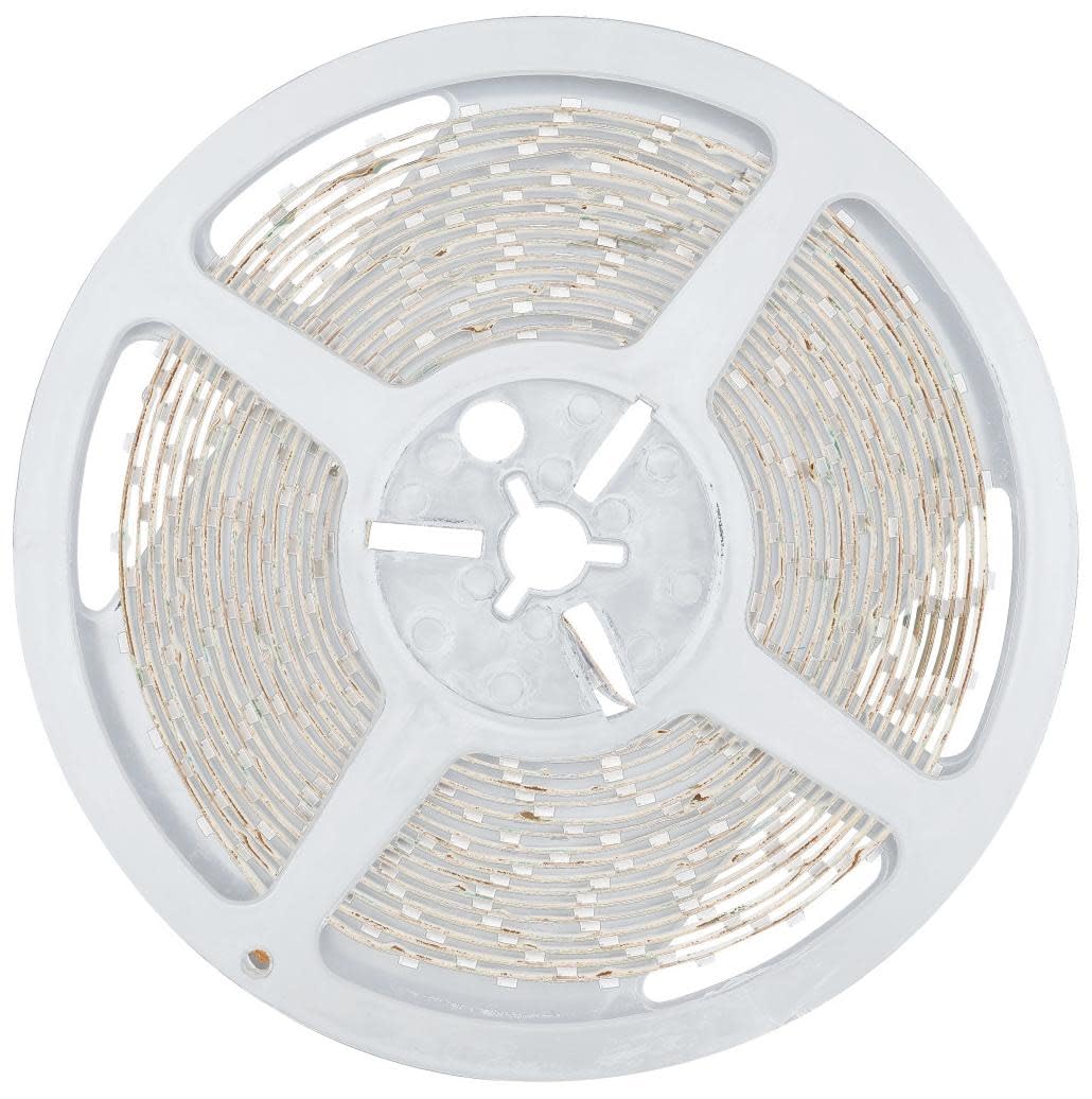 EquiLine 16' Long Tape LED Strip Light - 12VDC, 3W/Ft, 3000K Warm White - Under Cabinet Lighting, Shelf Accent, Home Decoration