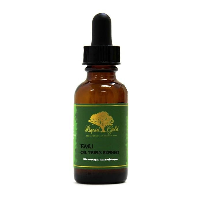Premium 100% Pure Natural Organic Australian Emu Oil (1 oz with Dropper) - Deep Moisturizer for Skin, Hair & Body Care - Perfect for Dry Skin Relief, Scalp Treatment & Massage Therapy